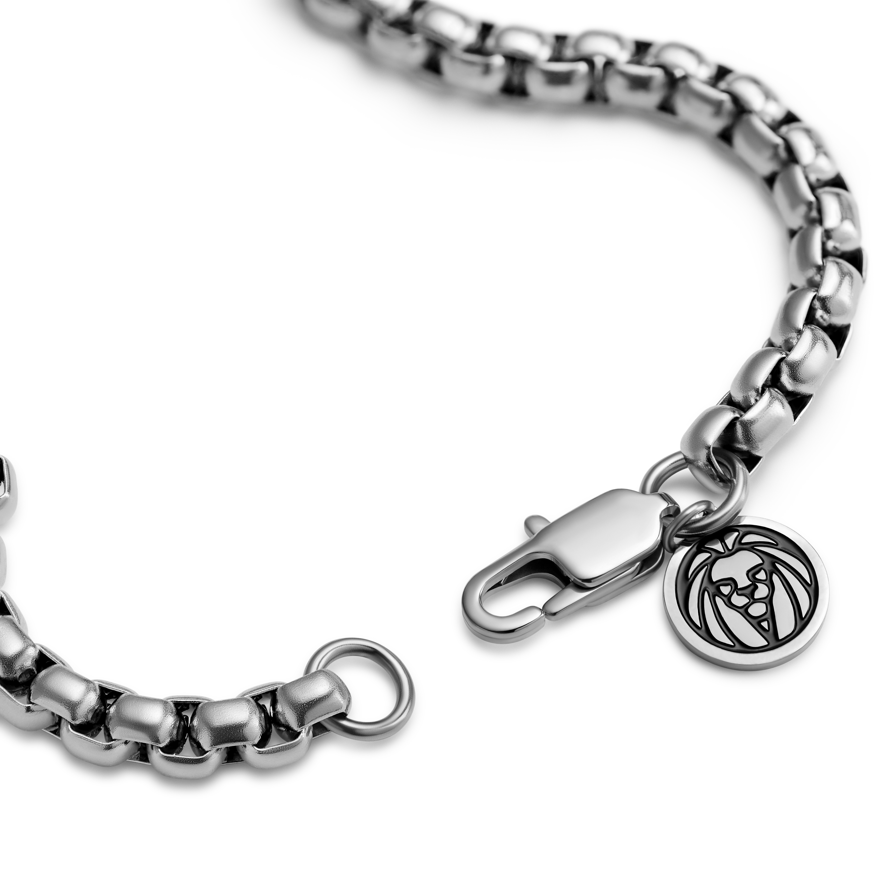 „Essentials“ | 5 mm sidabro spalvos lenktų narelių grandinėlės apyrankė - 5