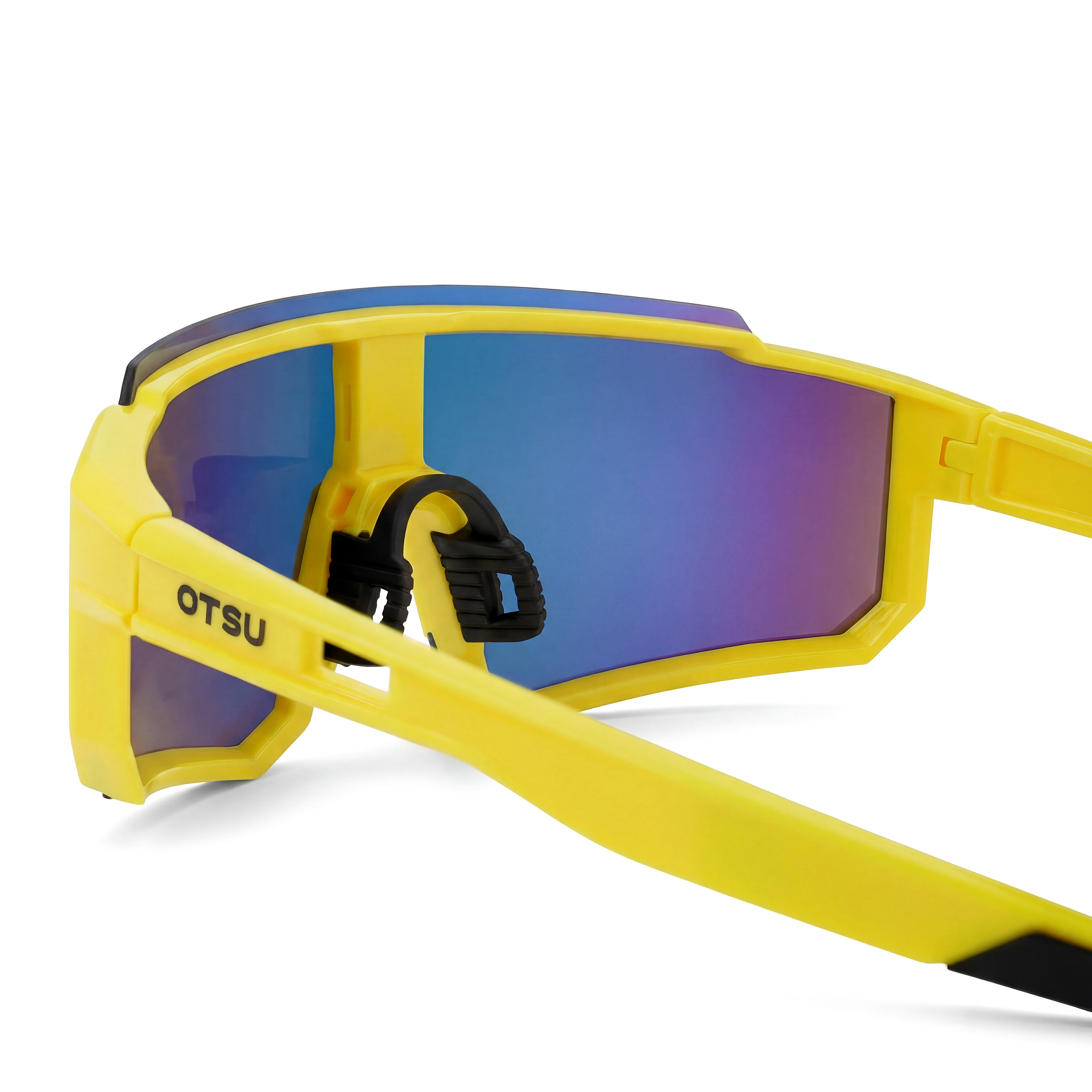 Momentum | Yellow & Blue Wraparound Sports Sunglasses - 3
