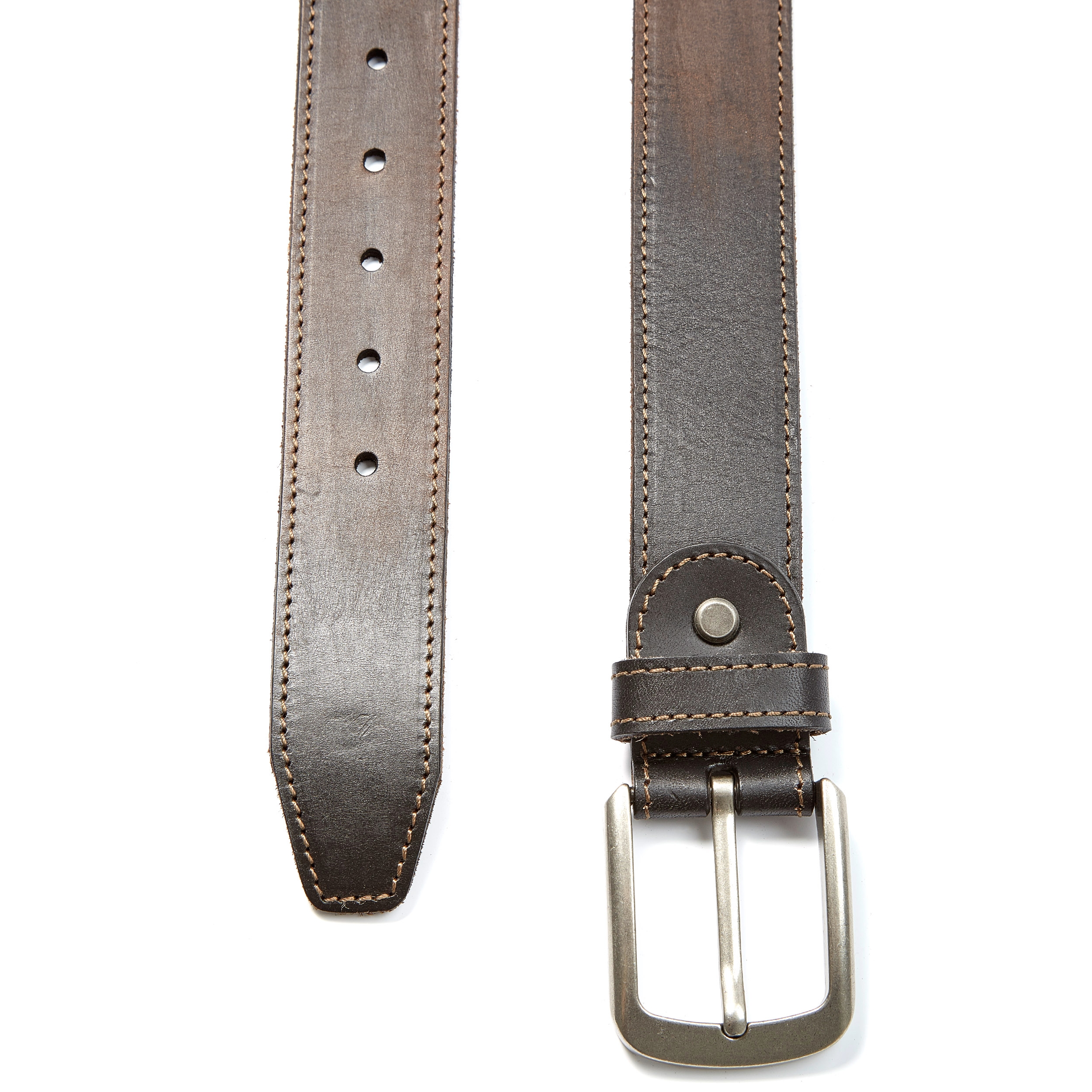 Mörkbrunt Bälte med Sömmar - 2