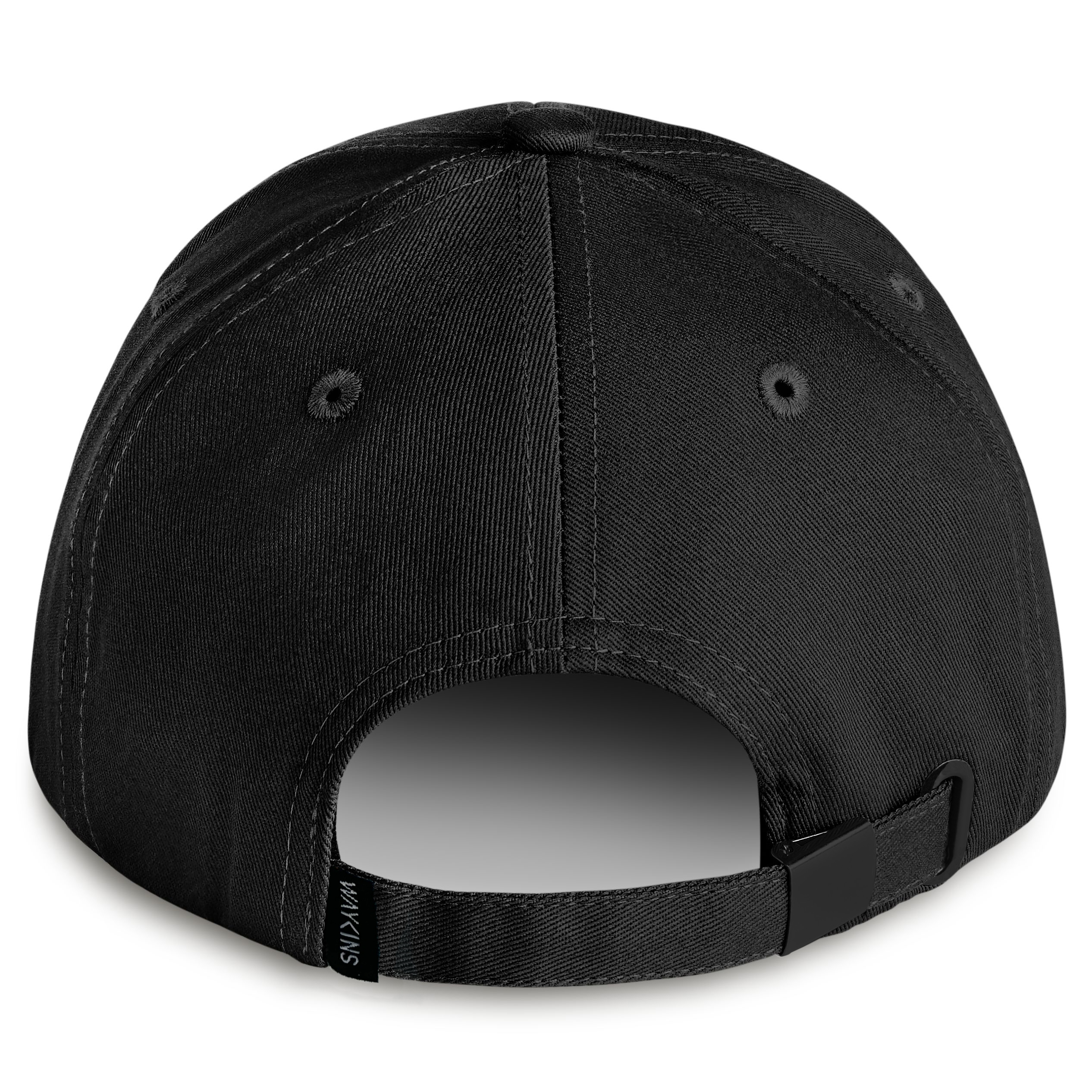 Waykins | Schwarze Baumwoll-Cap mit fester Front - 2