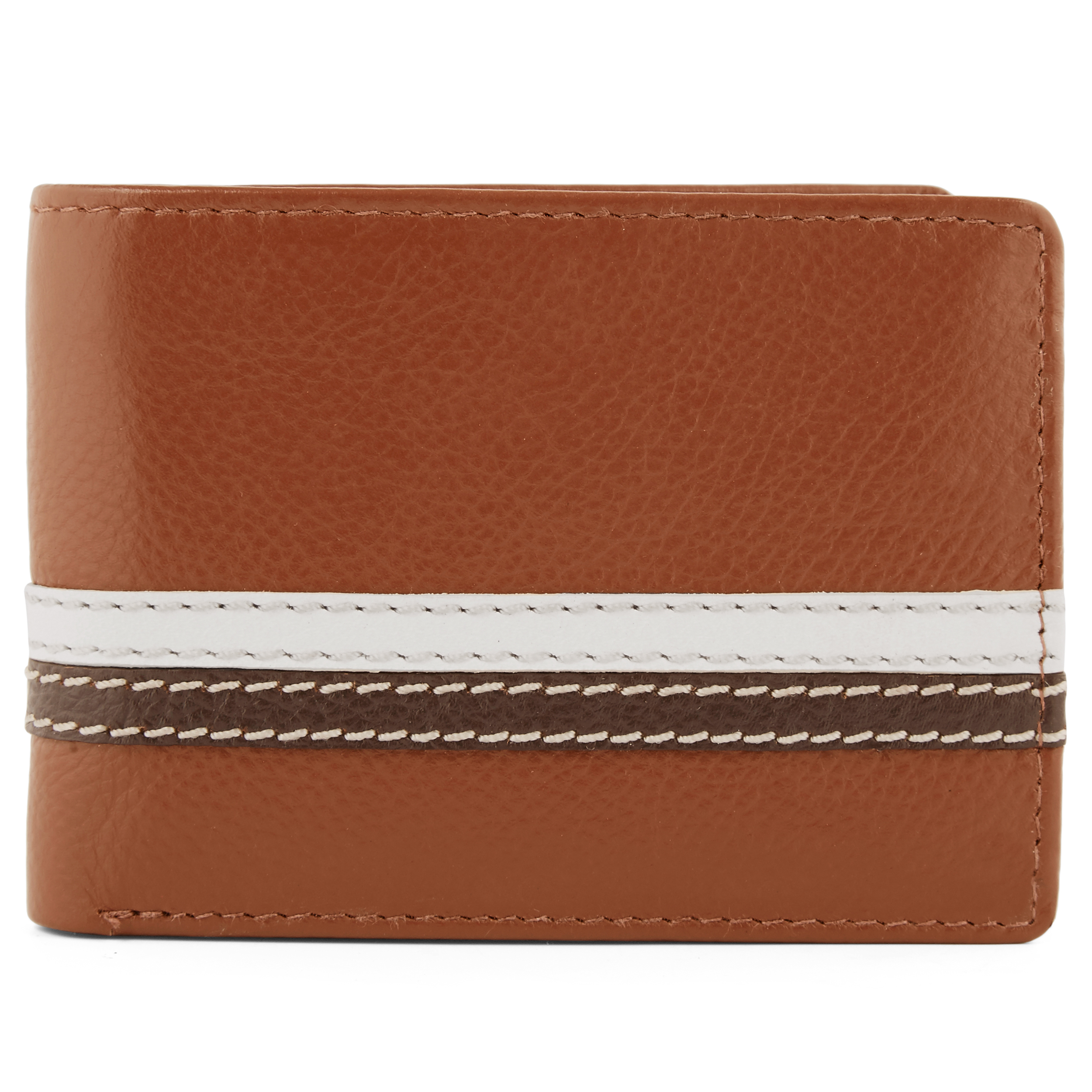 Skórzany kasztanowy portfel RFID Larry - 3
