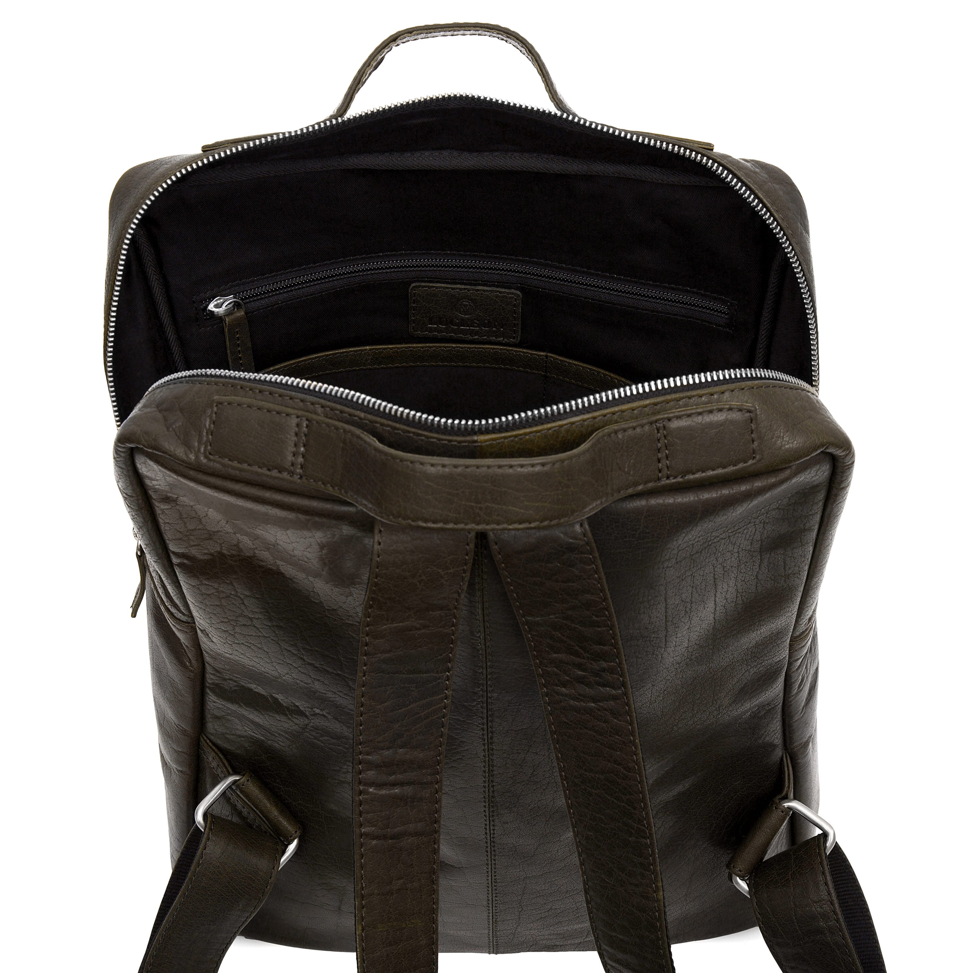 Montreal Retro Black Leather Backpack, In stock!