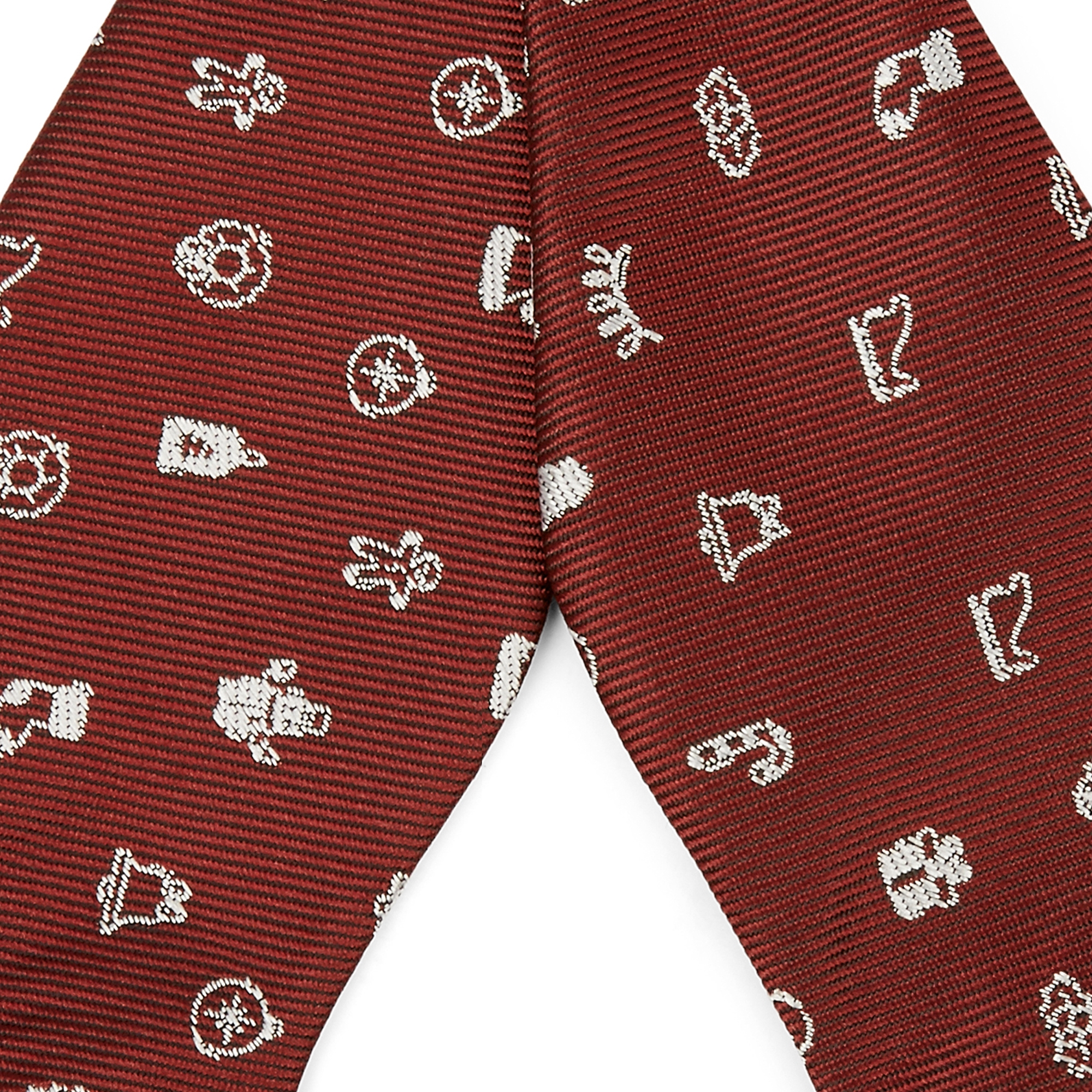 Pajarita para atar navideña en burdeos y blanco - 2