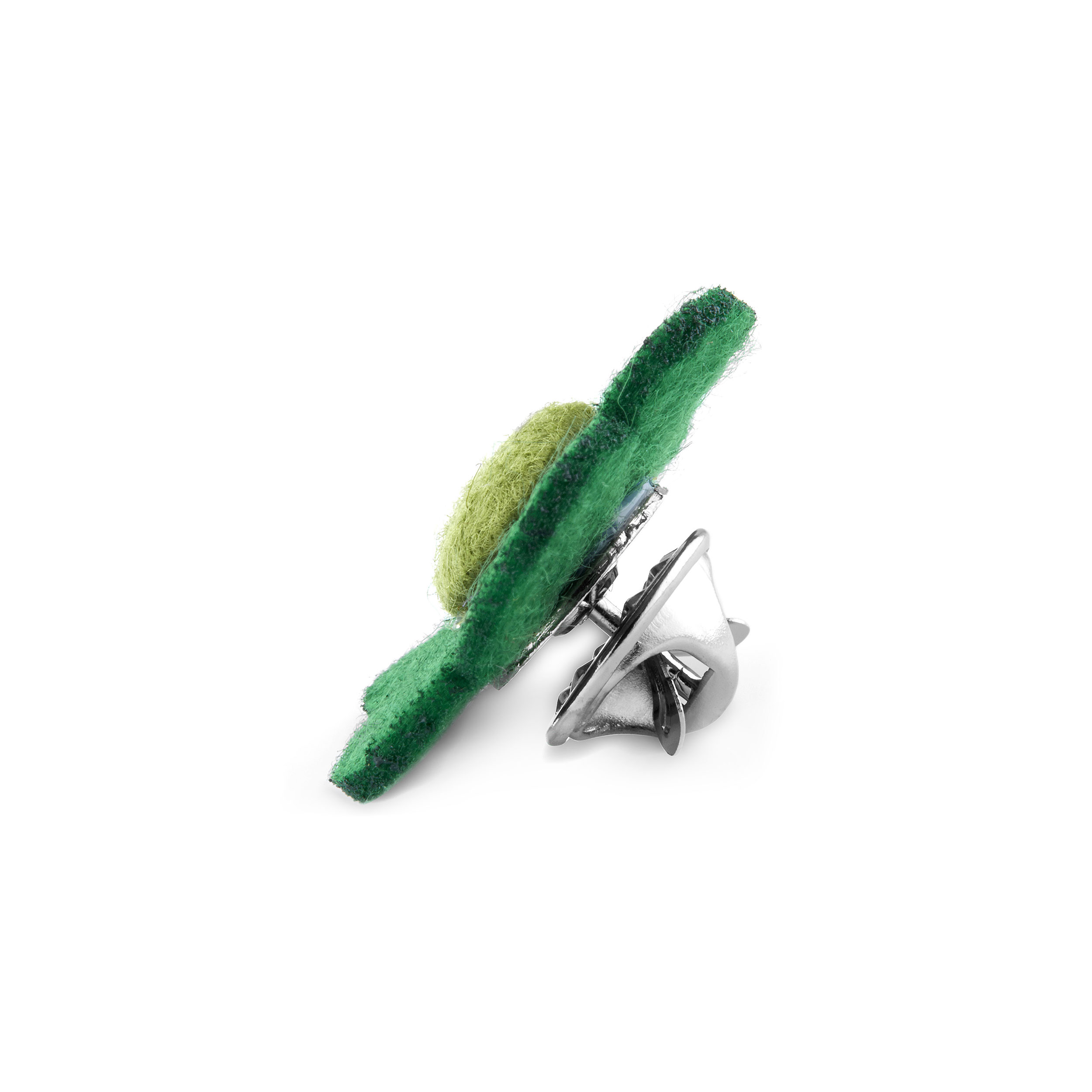 Pino de Lapela Flor Dois Tons de Verde - 4