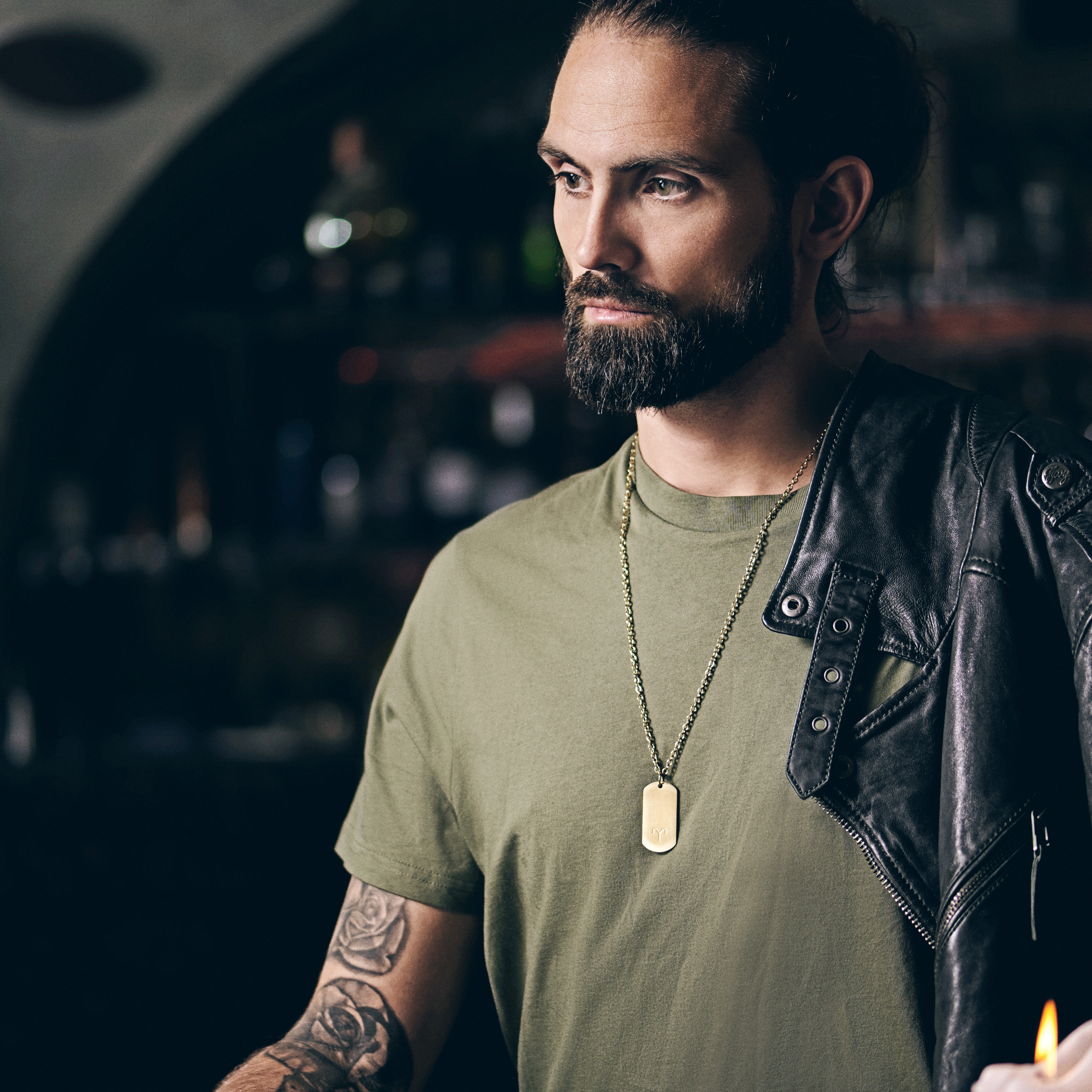 Златисто стоманено колие зодия Овен - 5