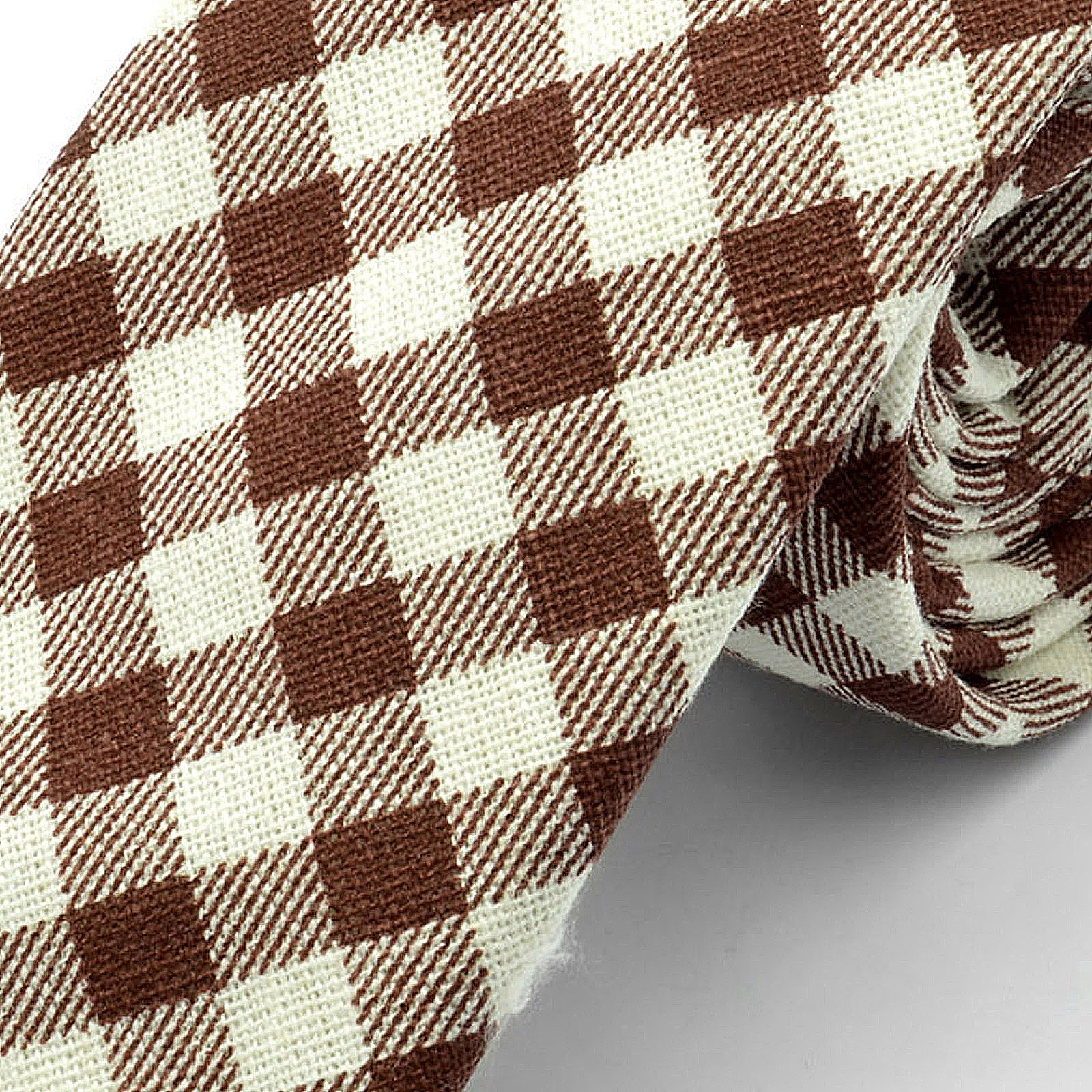 Brunt/Råhvidt Slips - 2