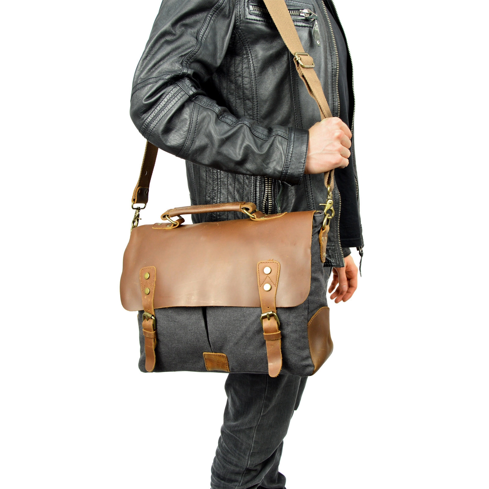 Mobara Grå Messenger Taske - 2