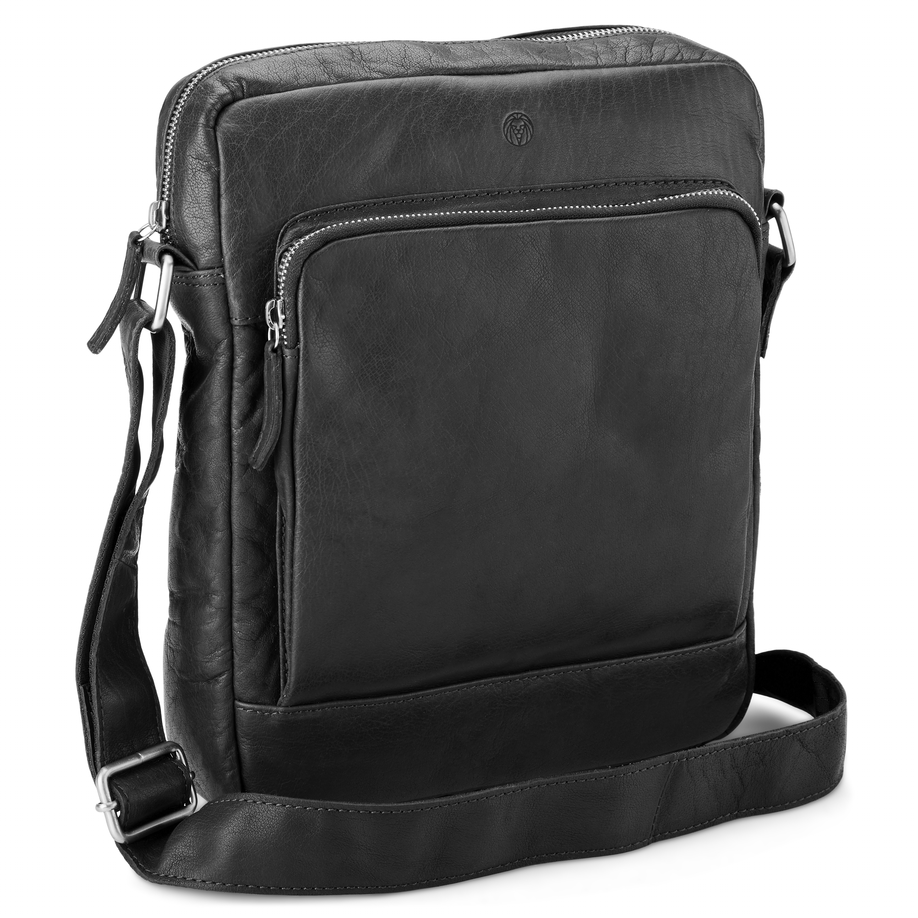 Montreal Classic Black Leather City Bag - 2