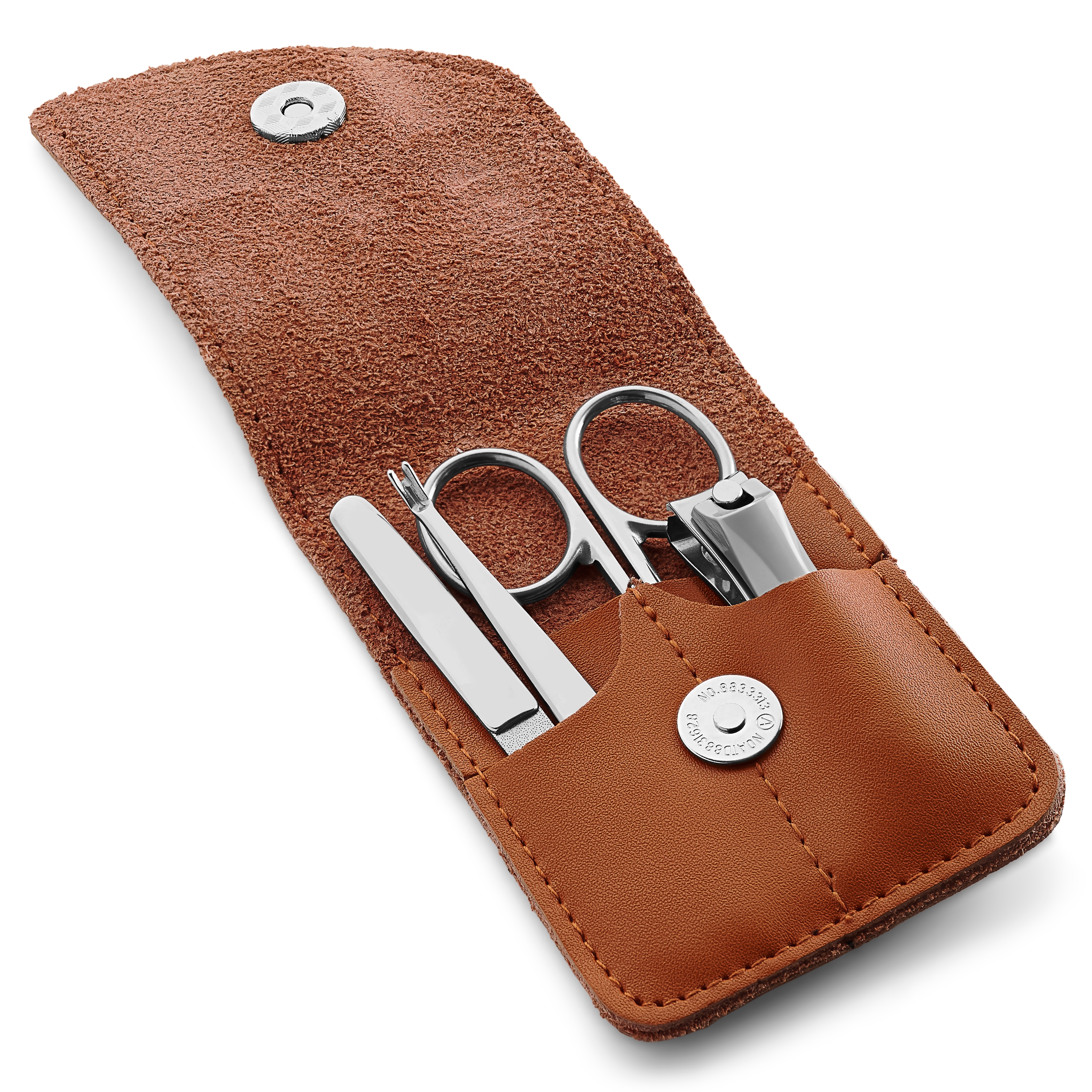 Manikúrová sada | Koža a nehrdzavejúca oceľ | Bledosivá - 2