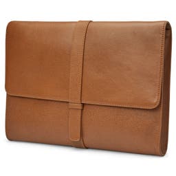 13" Tan Leather Laptop Case