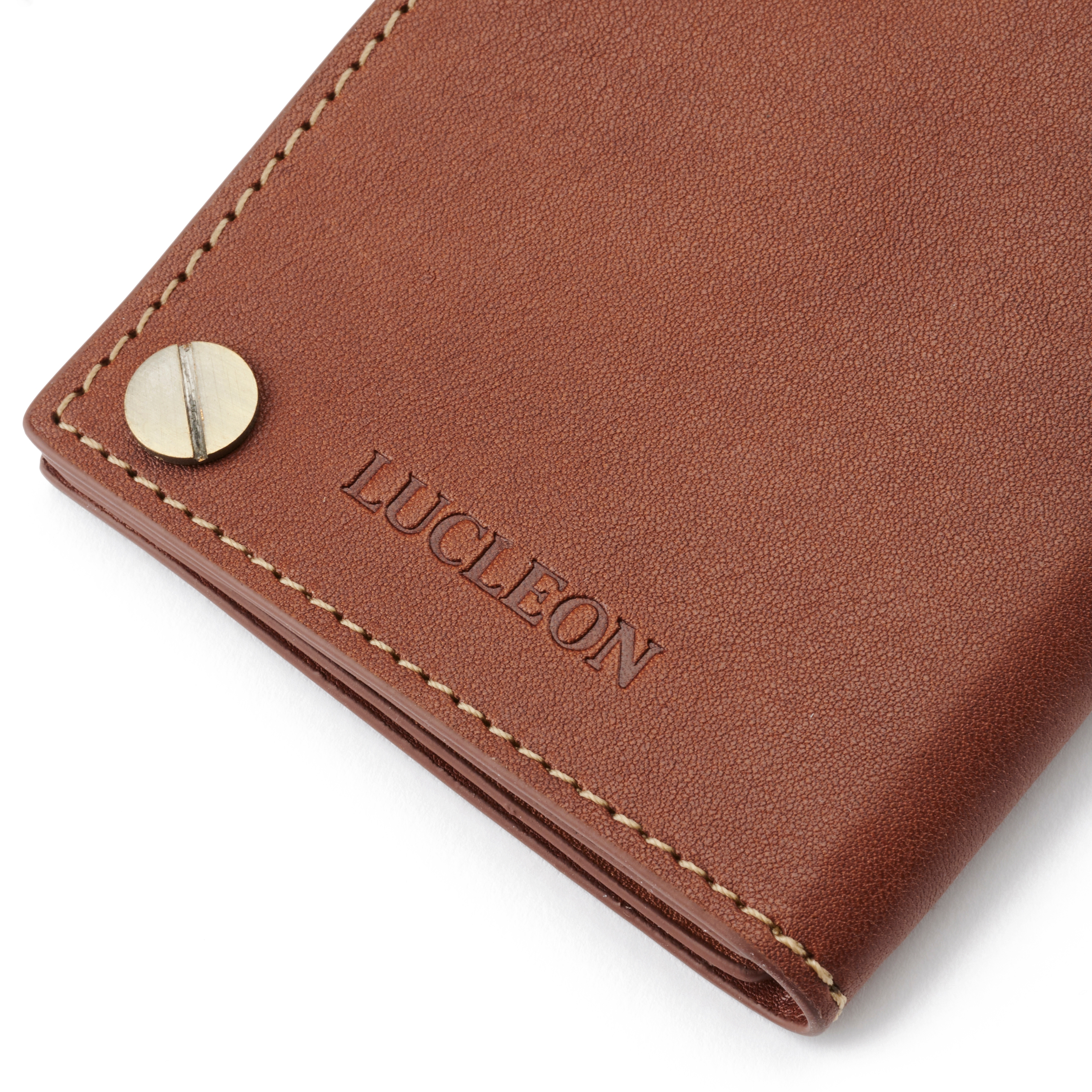 Portacarte Fletcher in pelle marrone chiaro - 6