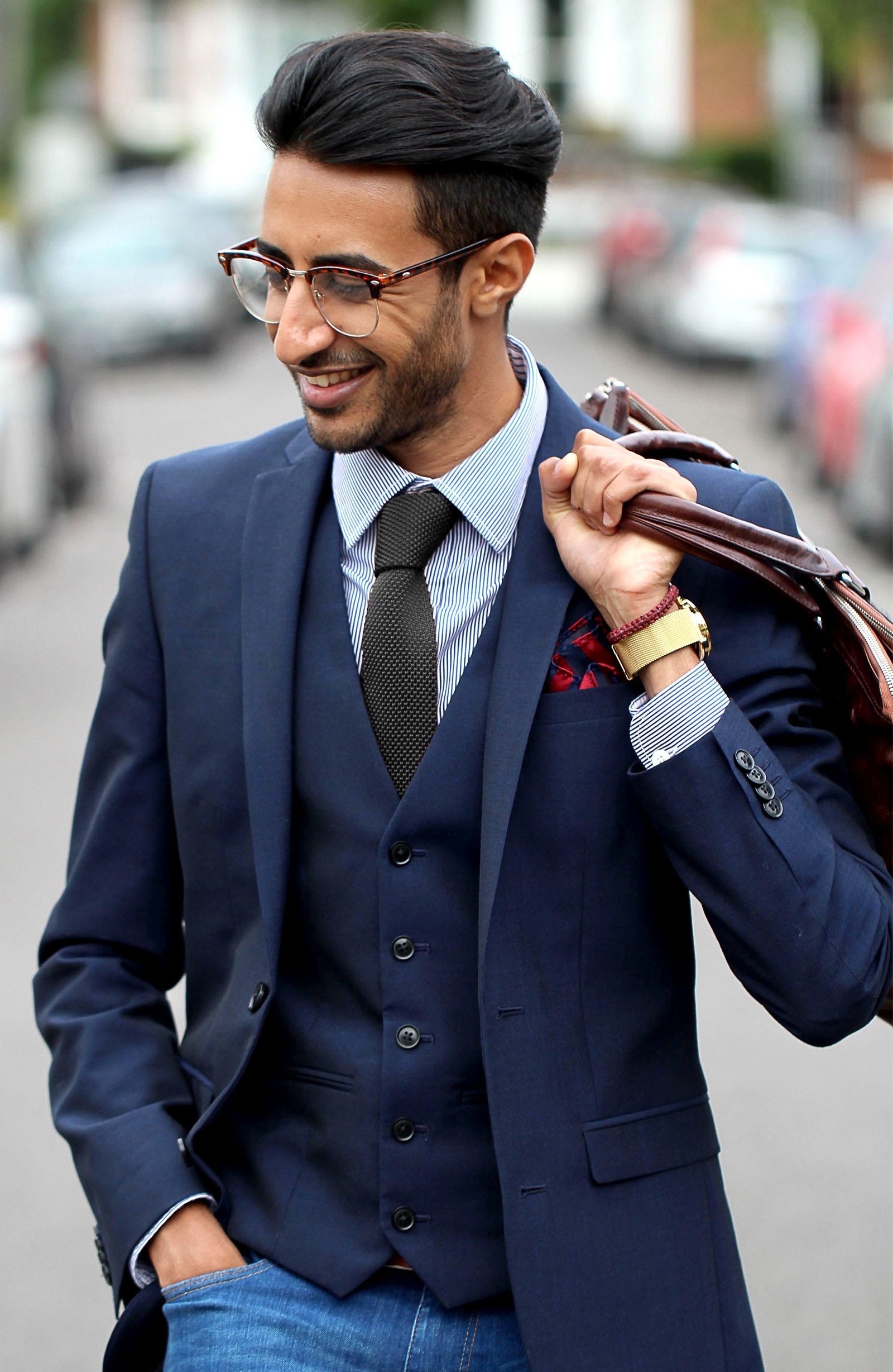 Ash Grey Polyester Knitted Tie - 5