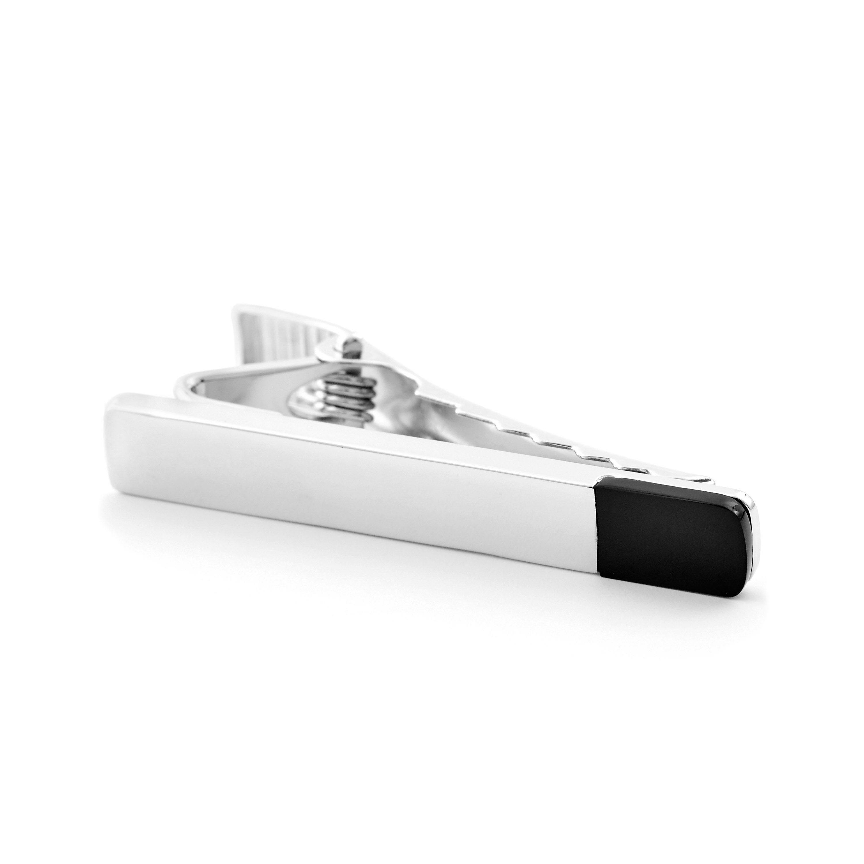 Silver & Agate Short 925s Tie Clip - 3