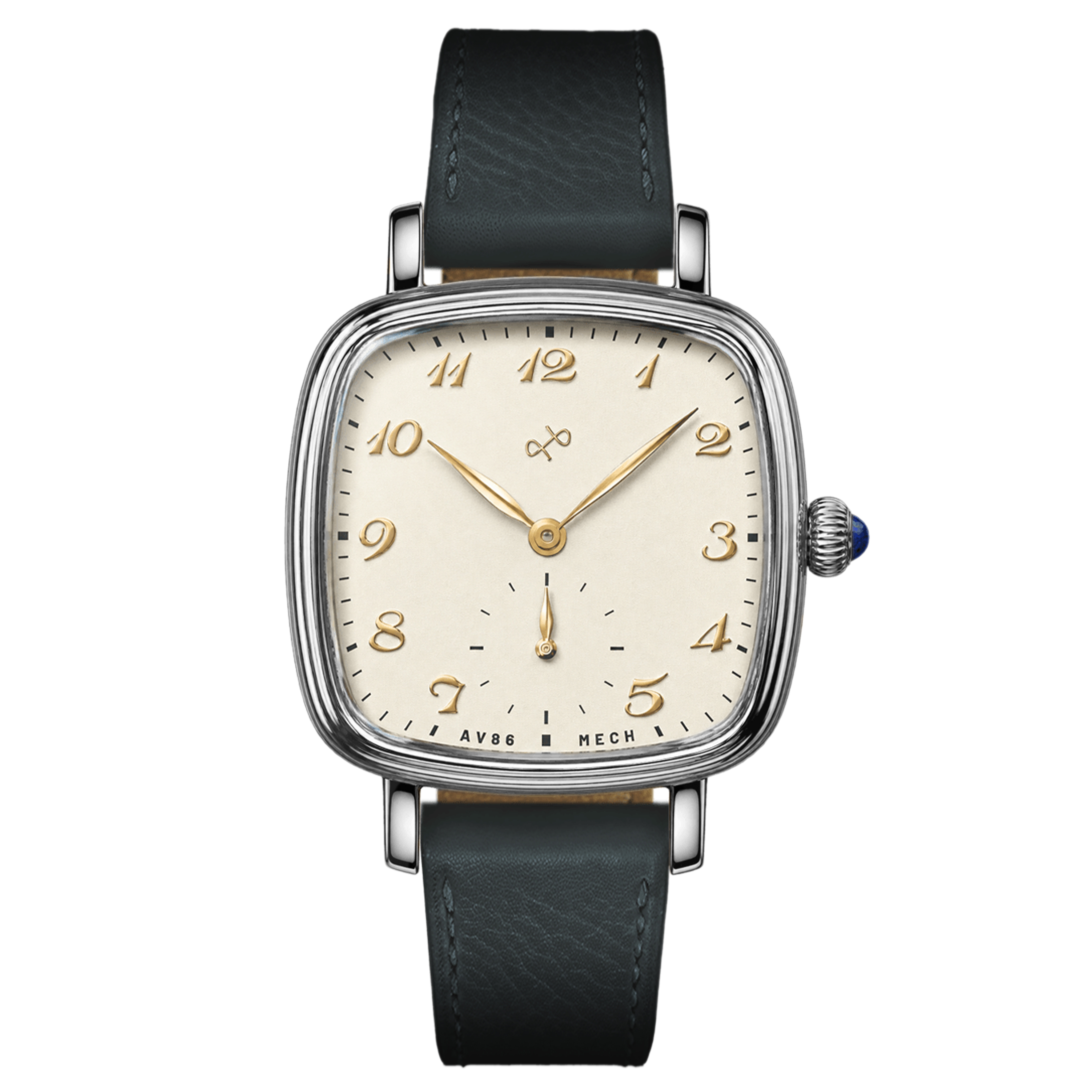 AV86 | 1954 Capri reloj mecánico en acero y blanco