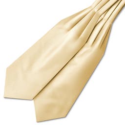 Saténový kravatový šál vo farbe šampanského 