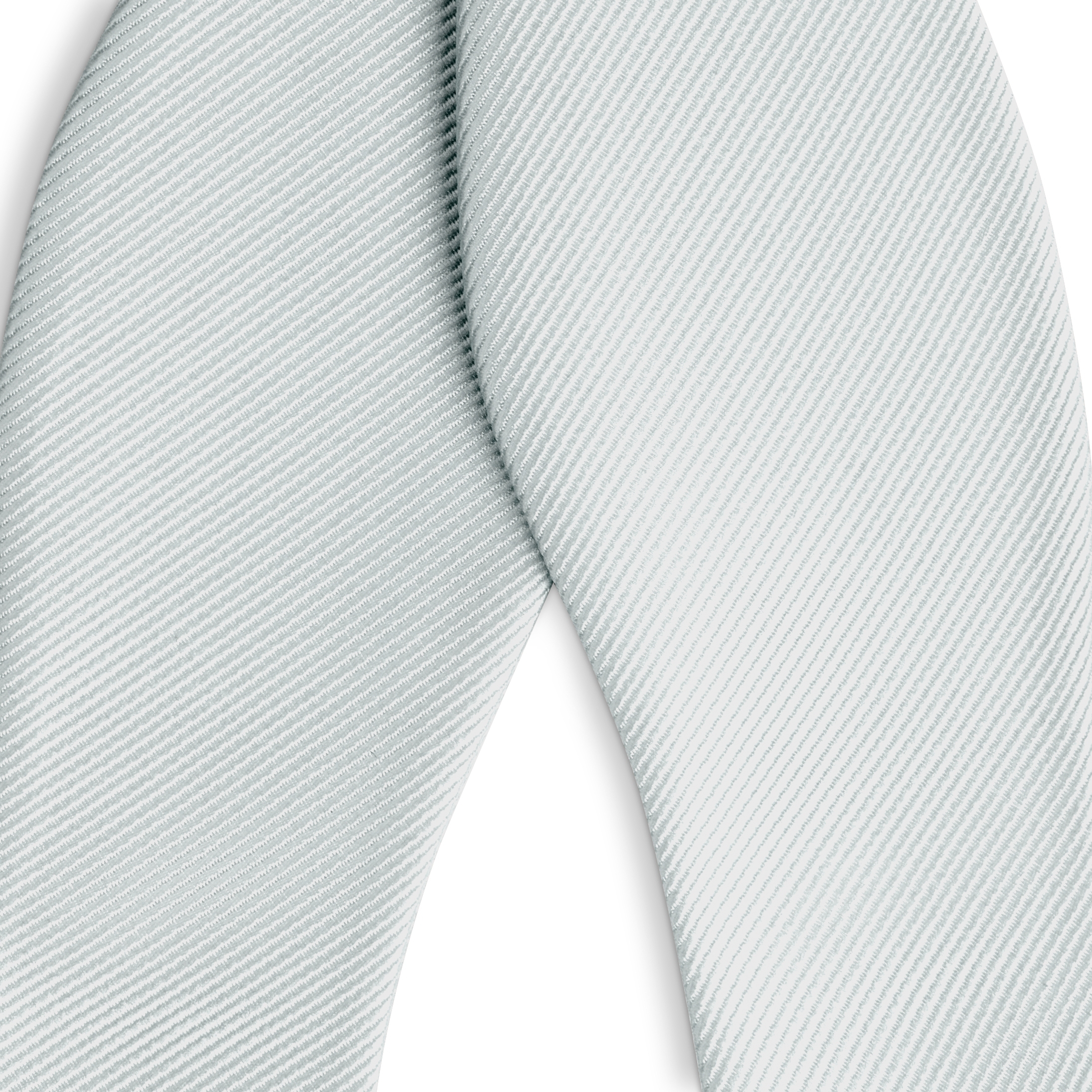 Zilverkleurige Zelfbinder Grosgrain Vlinderdas met Ruitvormige Punt - 2