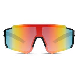 Sorte & Orange Wraparound Sport Solbriller