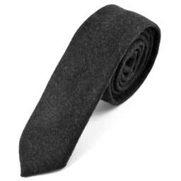 Corbata natural hecha a mano gris oscura 