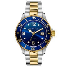 Tide | Silver- & Gold-Tone Stainless Steel Dive Watch With Blue Dial
