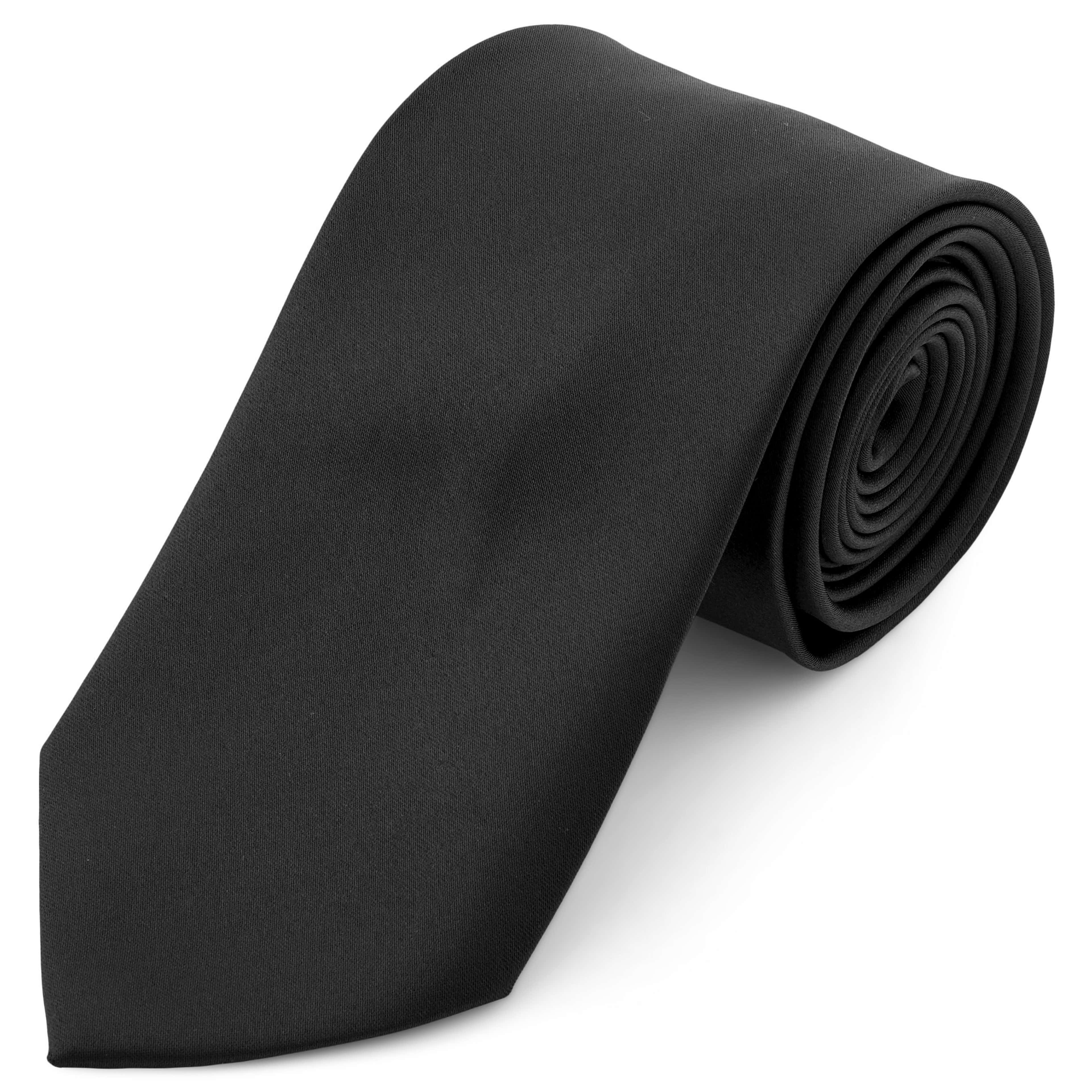 Extra Long Black 8cm Basic Tie - 1 - primary thumbnail small_image gallery
