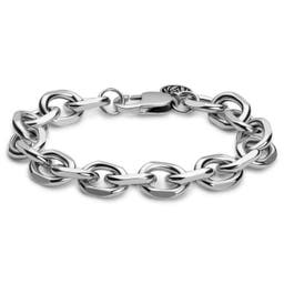 Essentials | 12 mm Silver-Tone Cable Chain Bracelet