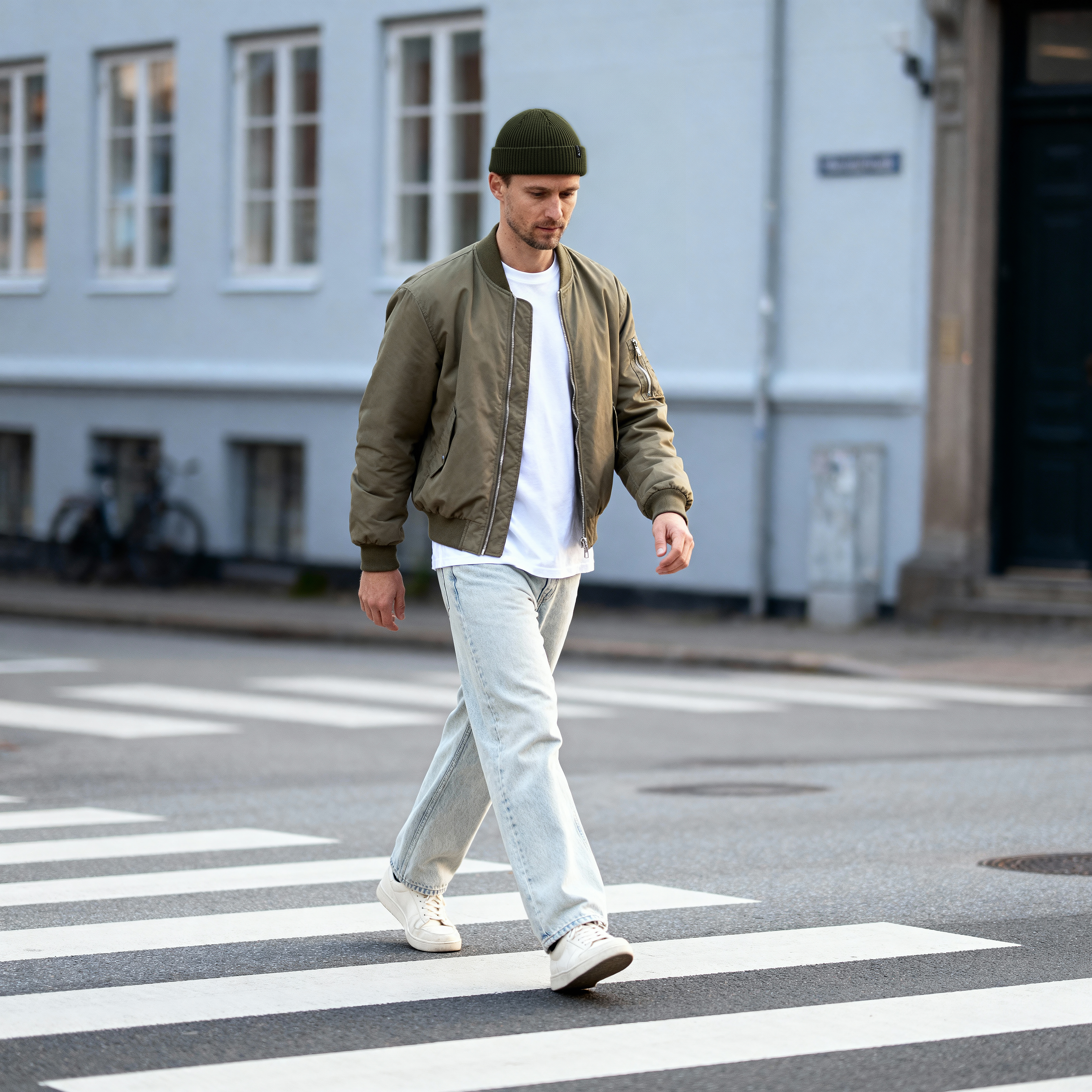 Nordic | Rybárska čiapka z vlnenej zmesi v olivovo-zelenej farbe - 2