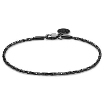 Essentials | 2 mm Gunmetal Black Rectangular Box Chain Bracelet Essentials | 2 mm Gunmetal Black Rectangular Box Chain Bracelet