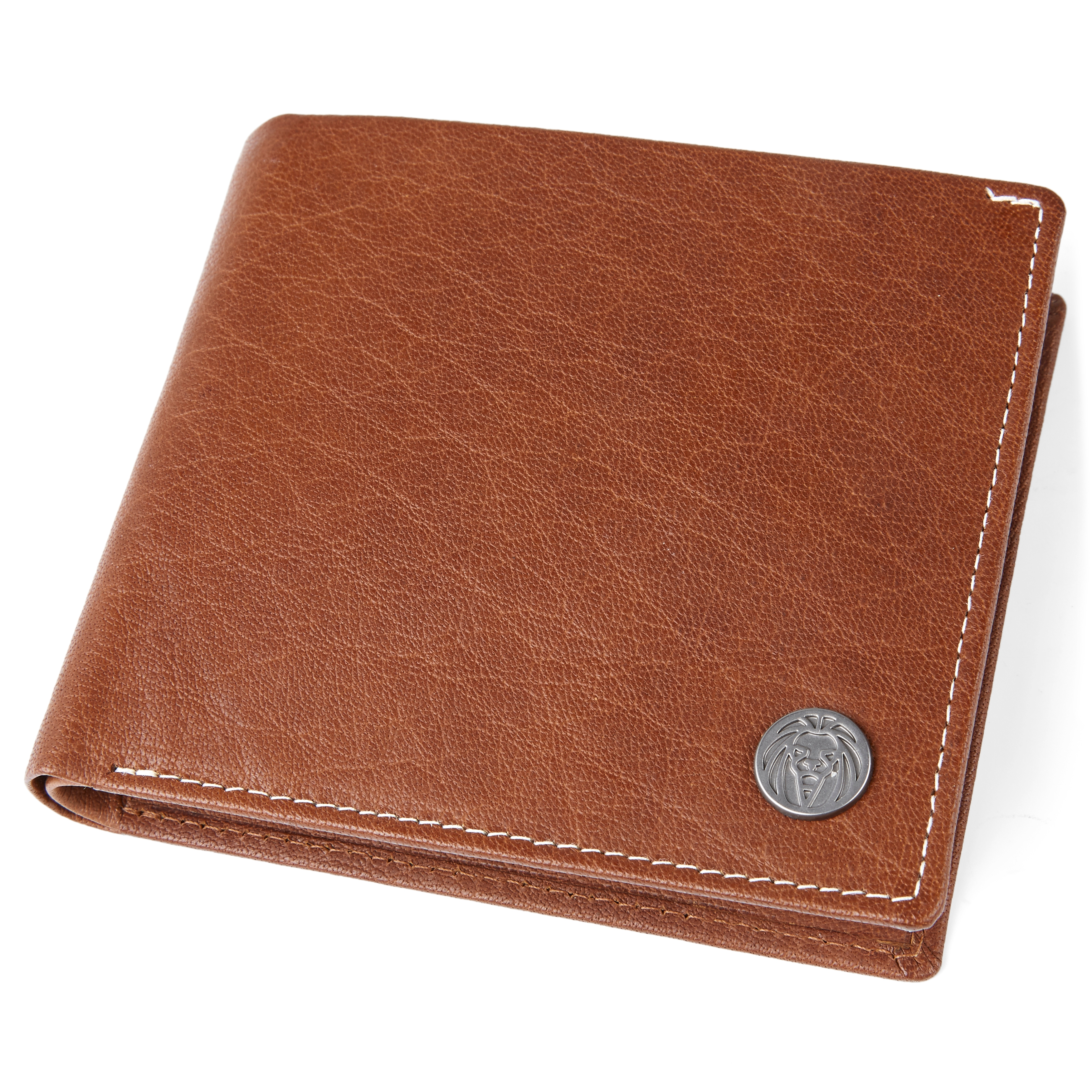 Klassieke Tankleurige Leren Oxford Portemonnee - 4