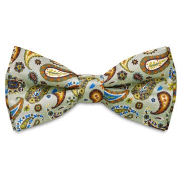 Virtuo | Mint Paisley Silk Pre-tied Bow Tie Virtuo | Mint Paisley Silk Pre-tied Bow Tie