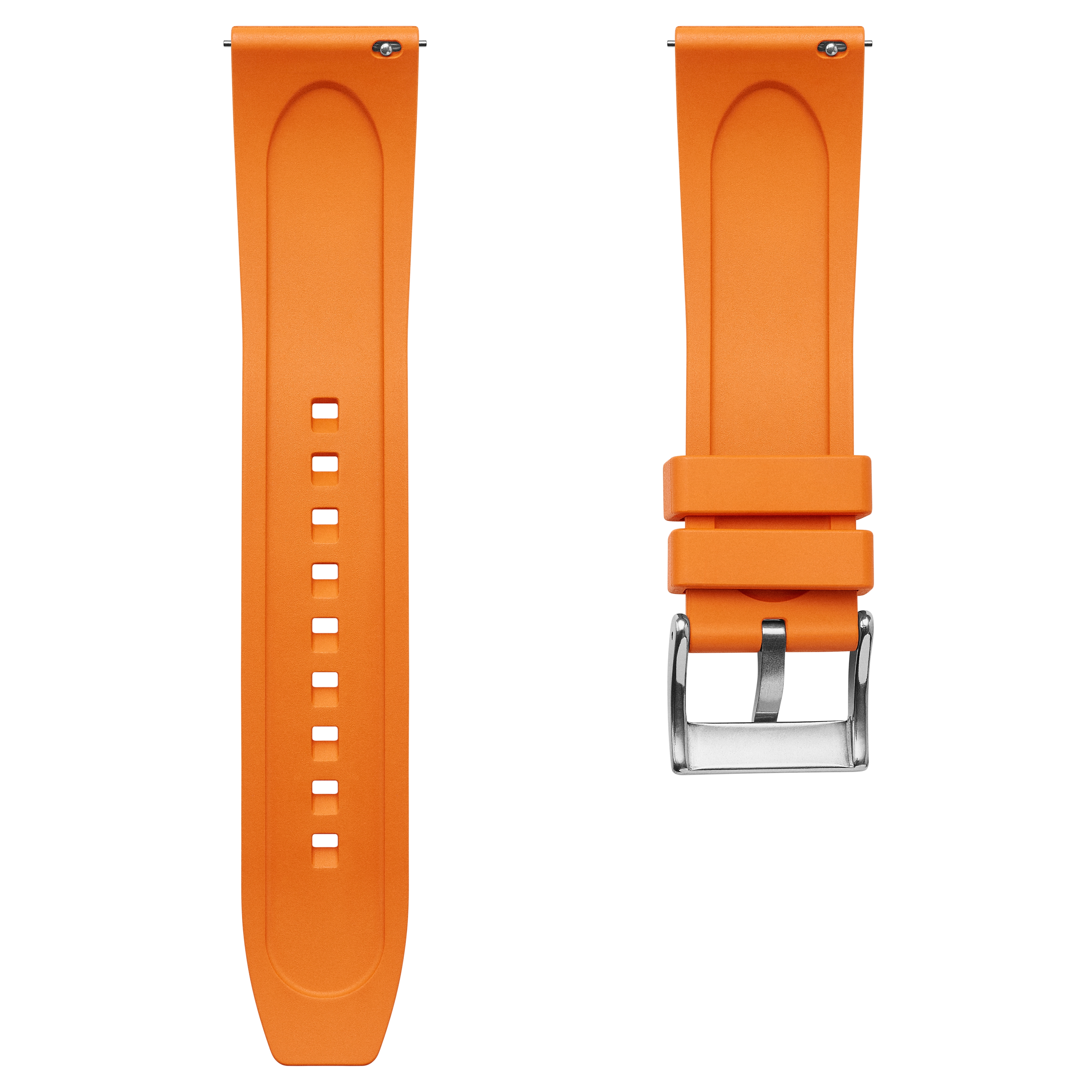 Orange 22 mm Quick-Release Rubber Strap - 2
