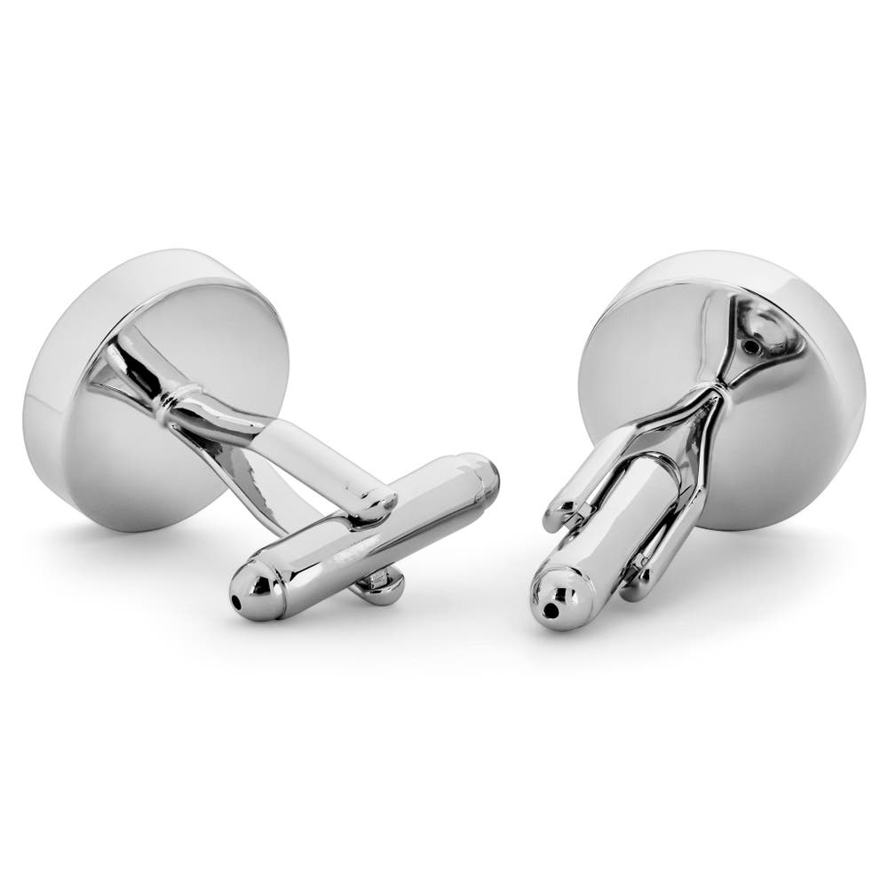 hover: Meraklis | Round Silver-Tone Mother-of-Pearl Cufflinks hover: Meraklis | Round Silver-Tone Mother-of-Pearl Cufflinks