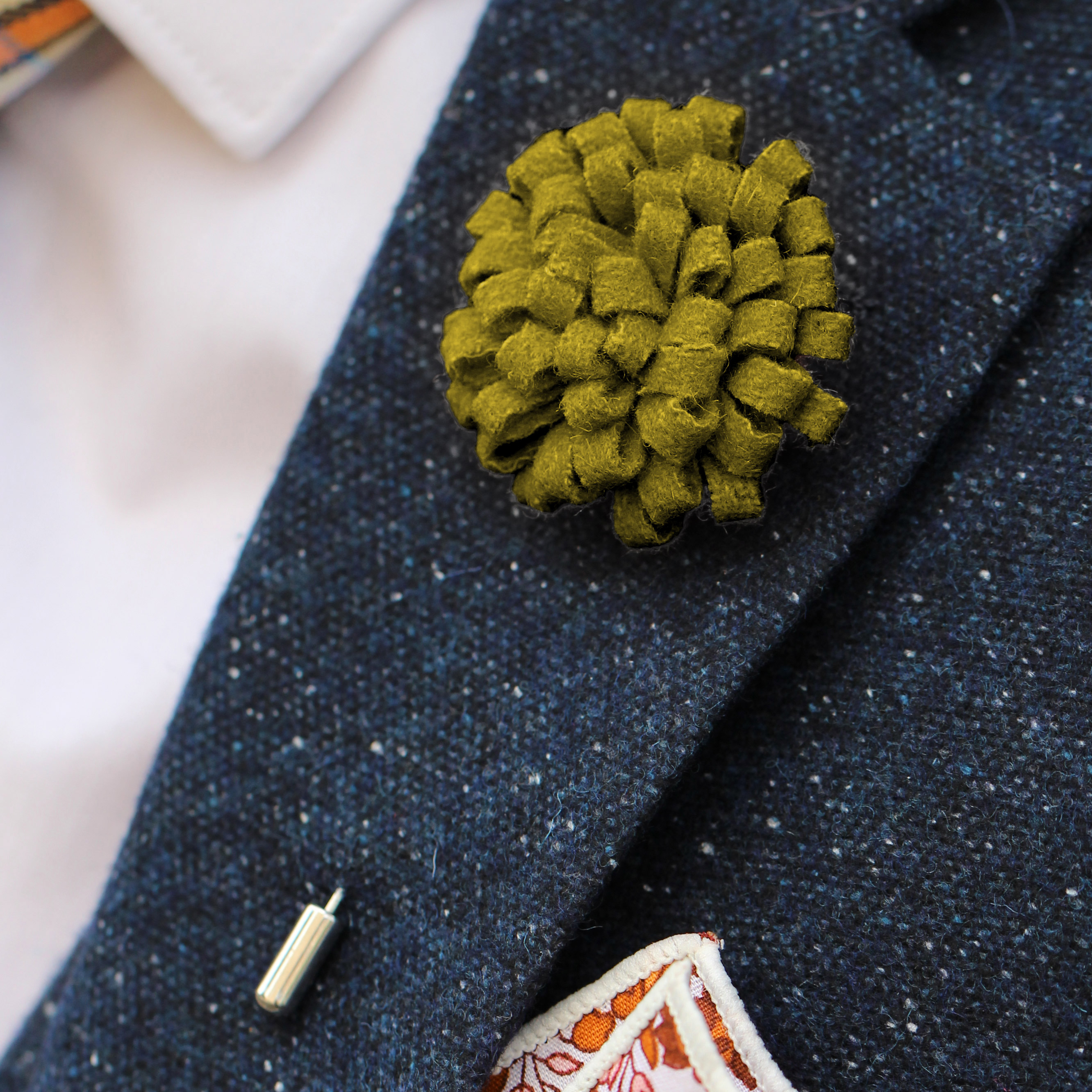 Καρφίτσα Πέτου Creative Khaki Flower - 3