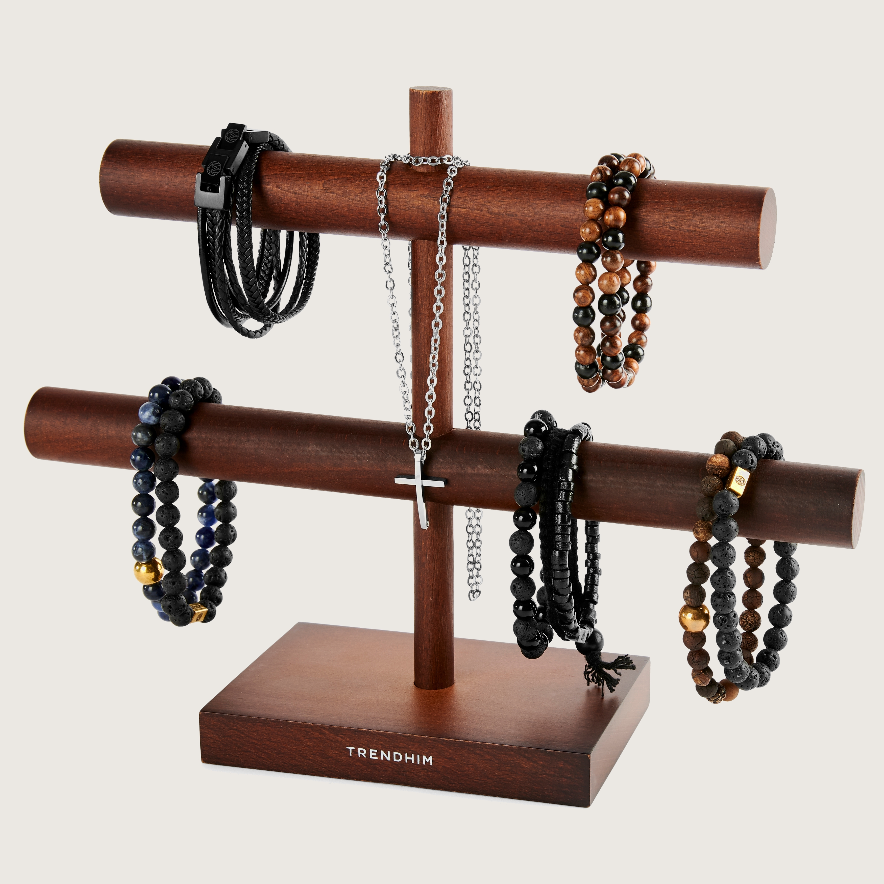 Espositore Collane Srliya Supporto Per Collane In Legno Di Bambù, Tabellone Per Gioielli Rimovibile, Espositore Per Pendenti, Portacollane, Ideale Per Esporre Gioielli (1 Espositore Orecchini
