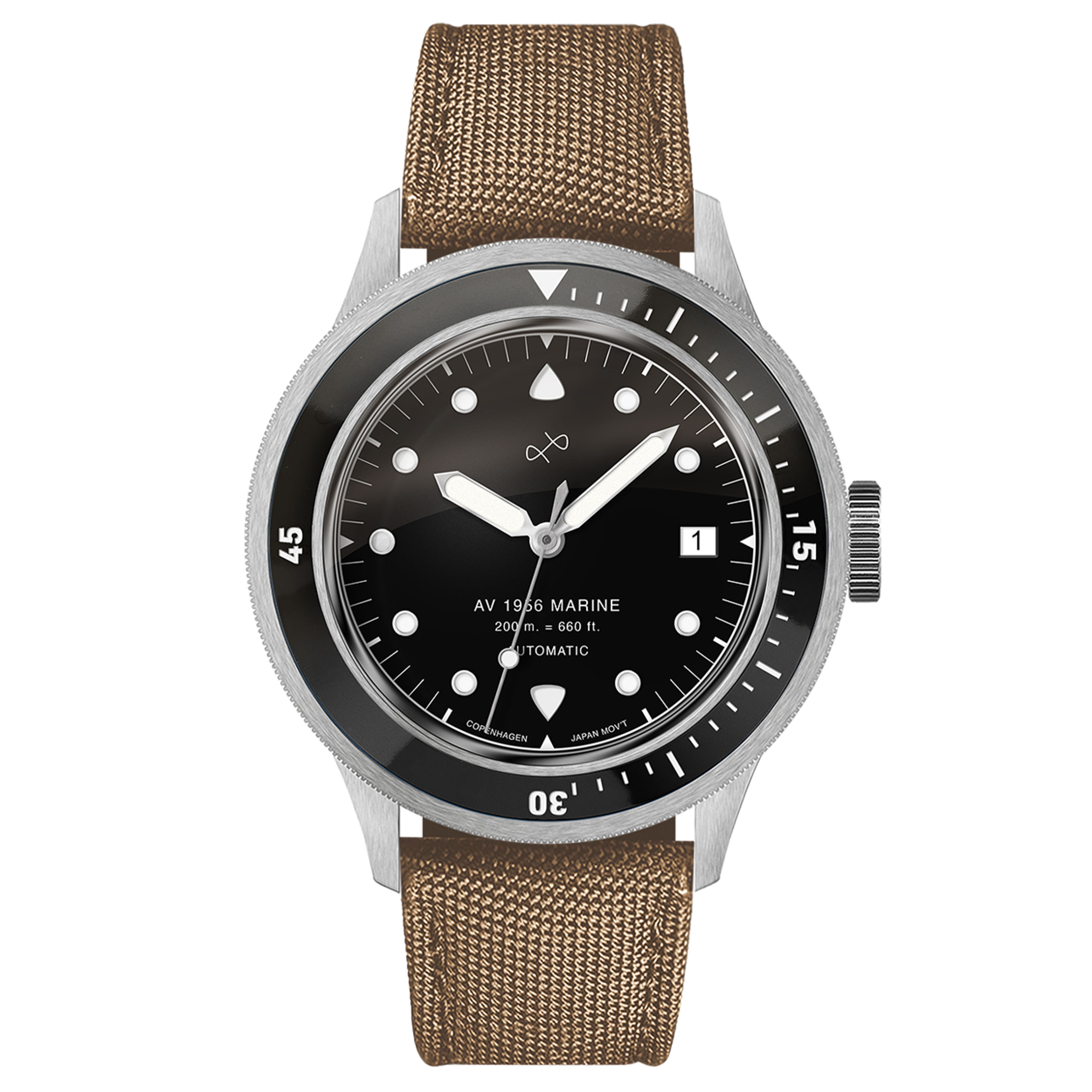 1956 Marine Automatic | Acier chirurgical & Noir 1956 Marine Automatic | Acier chirurgical & Noir