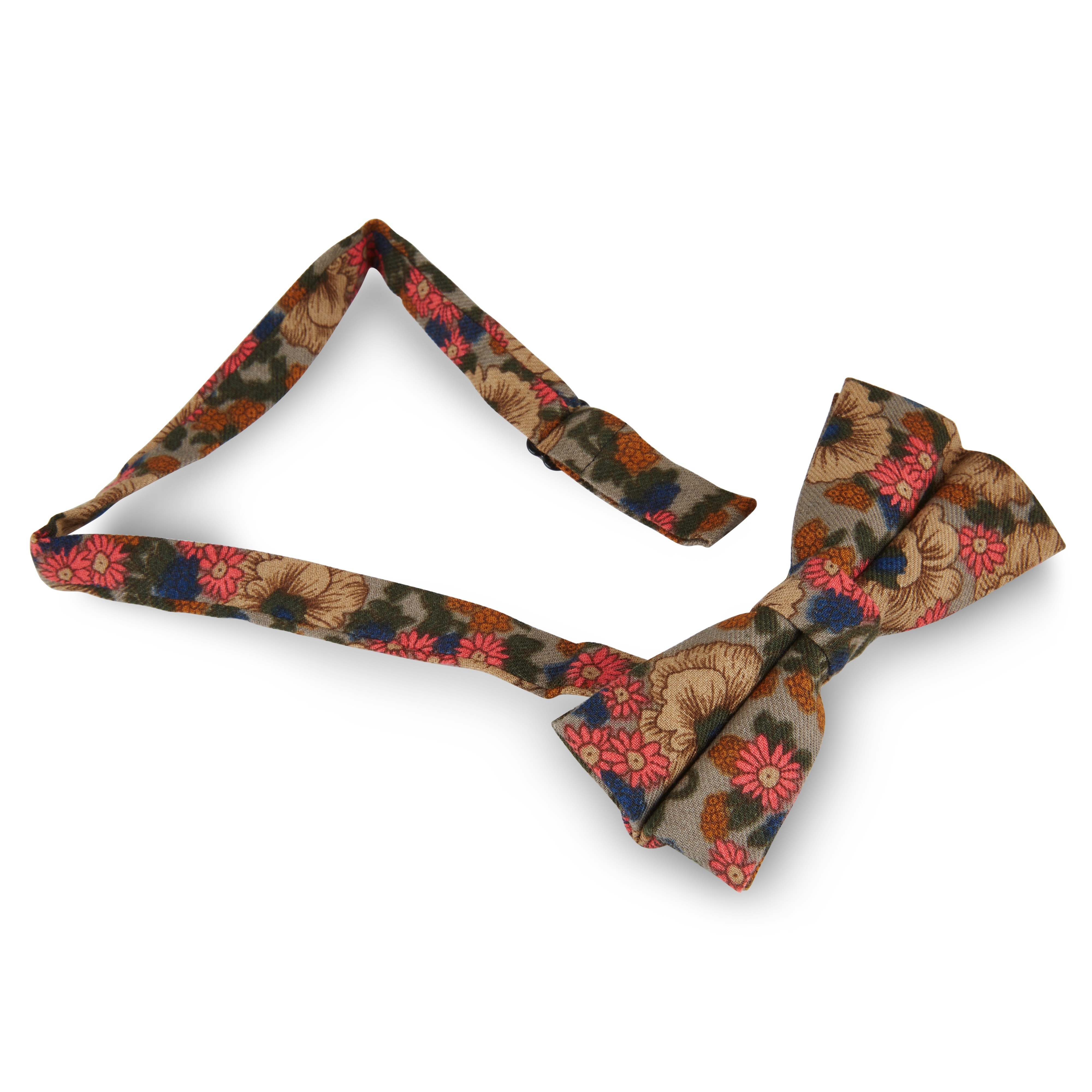 Retro Graue Florale Fliege - 2