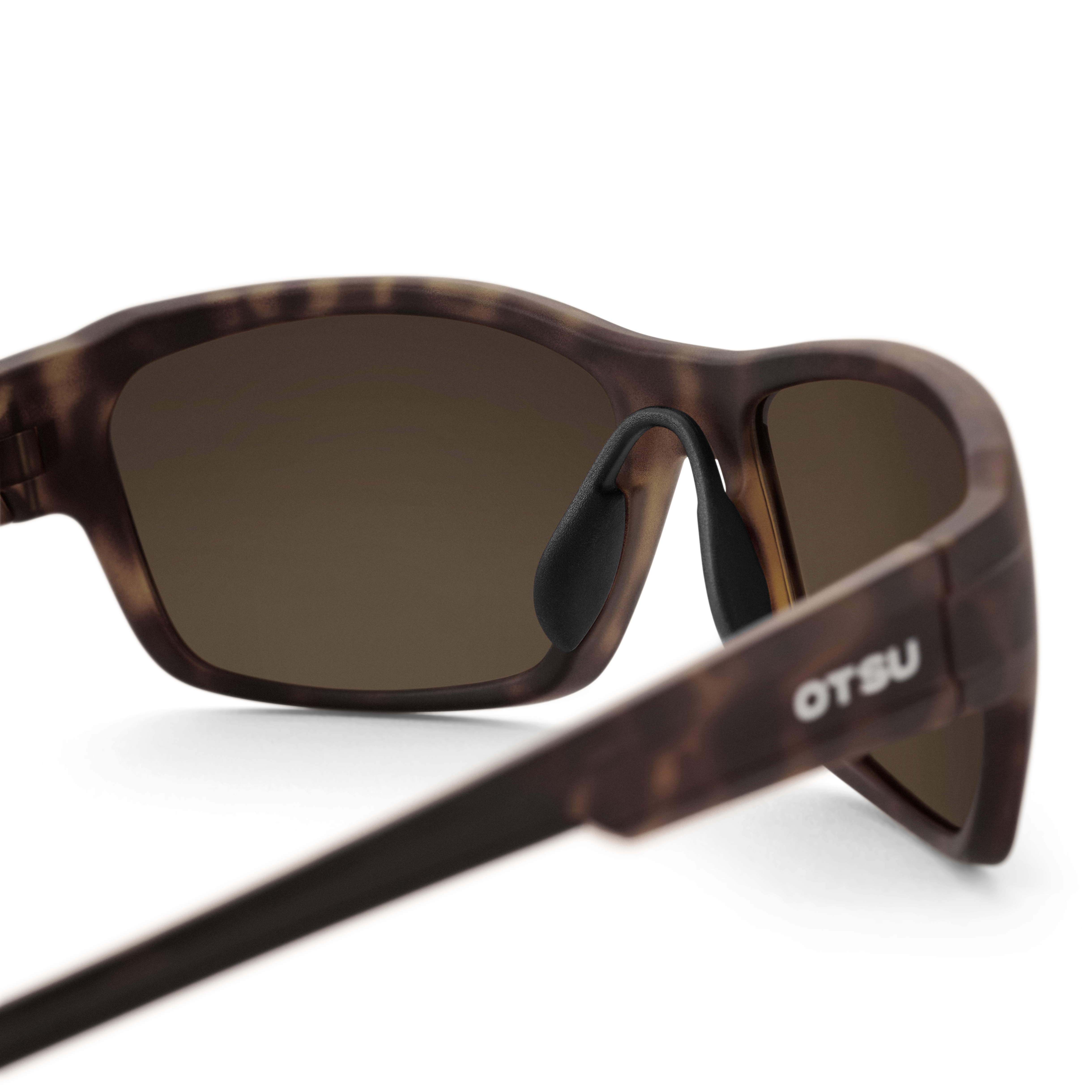 Polarisierte Schildpatt-Sportsonnenbrille mit braunen Gläsern - 6