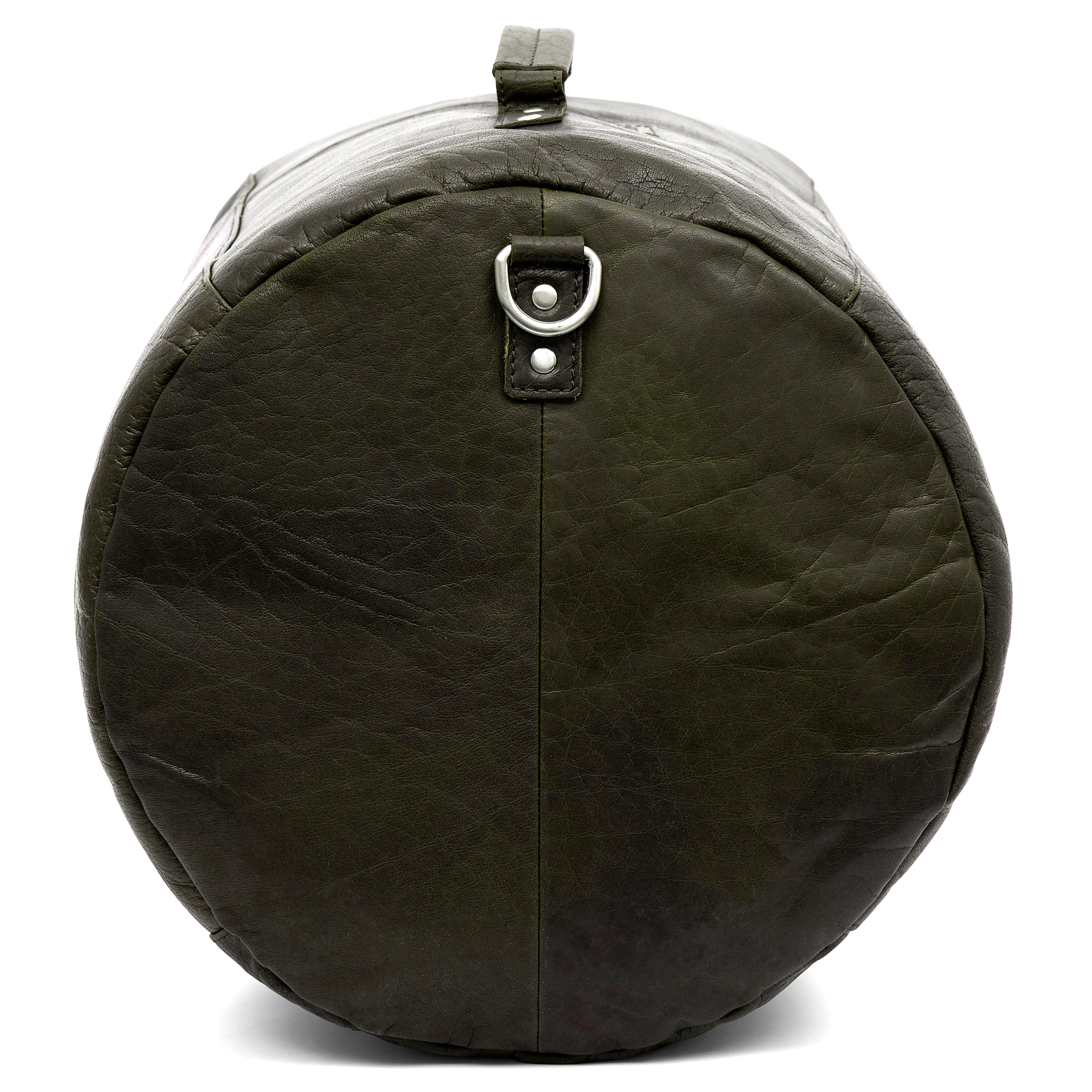 Montreal Classic Leather Olive Duffel Bag - 4