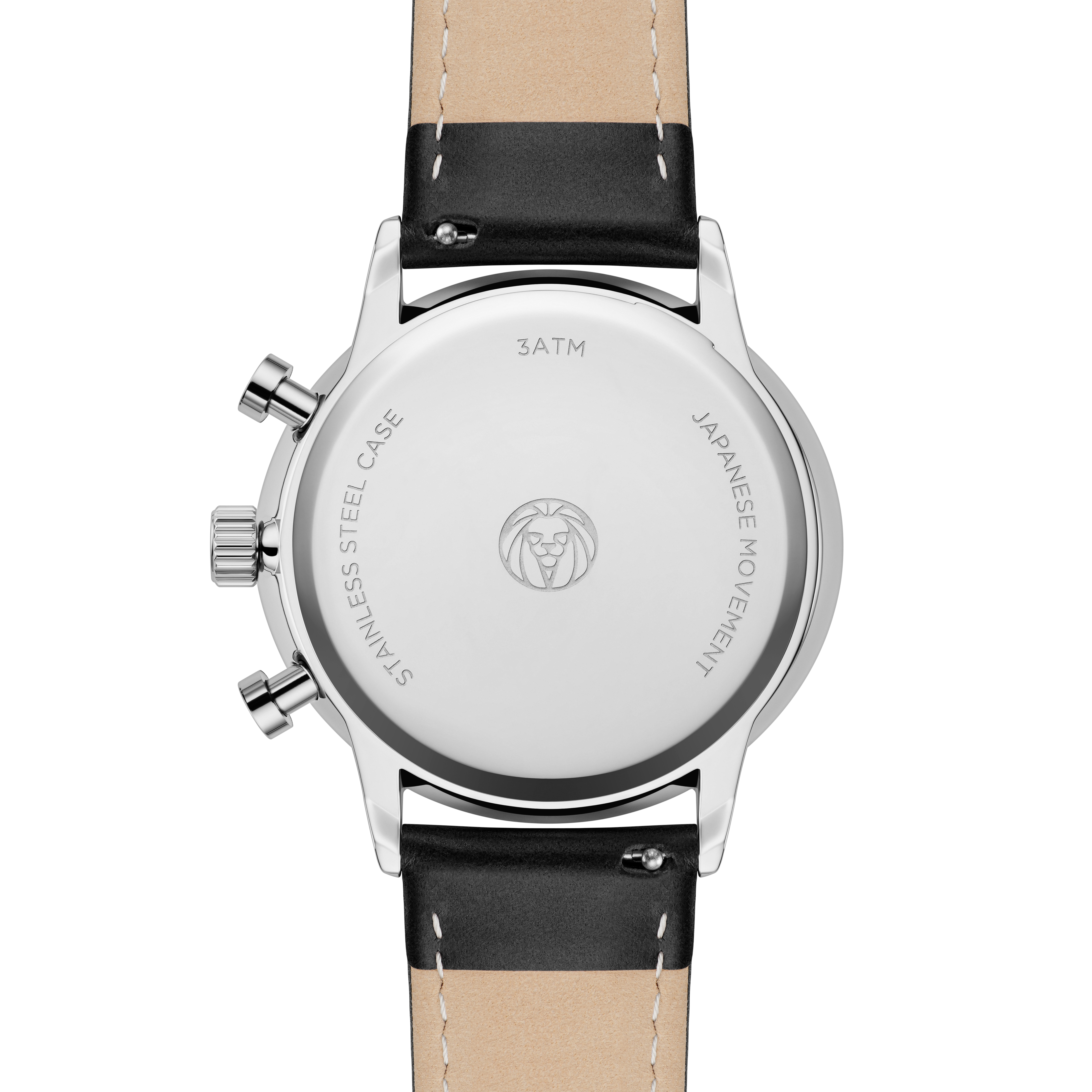 Ternion | Black and White Stainless Steel Dual-time Watch - 7