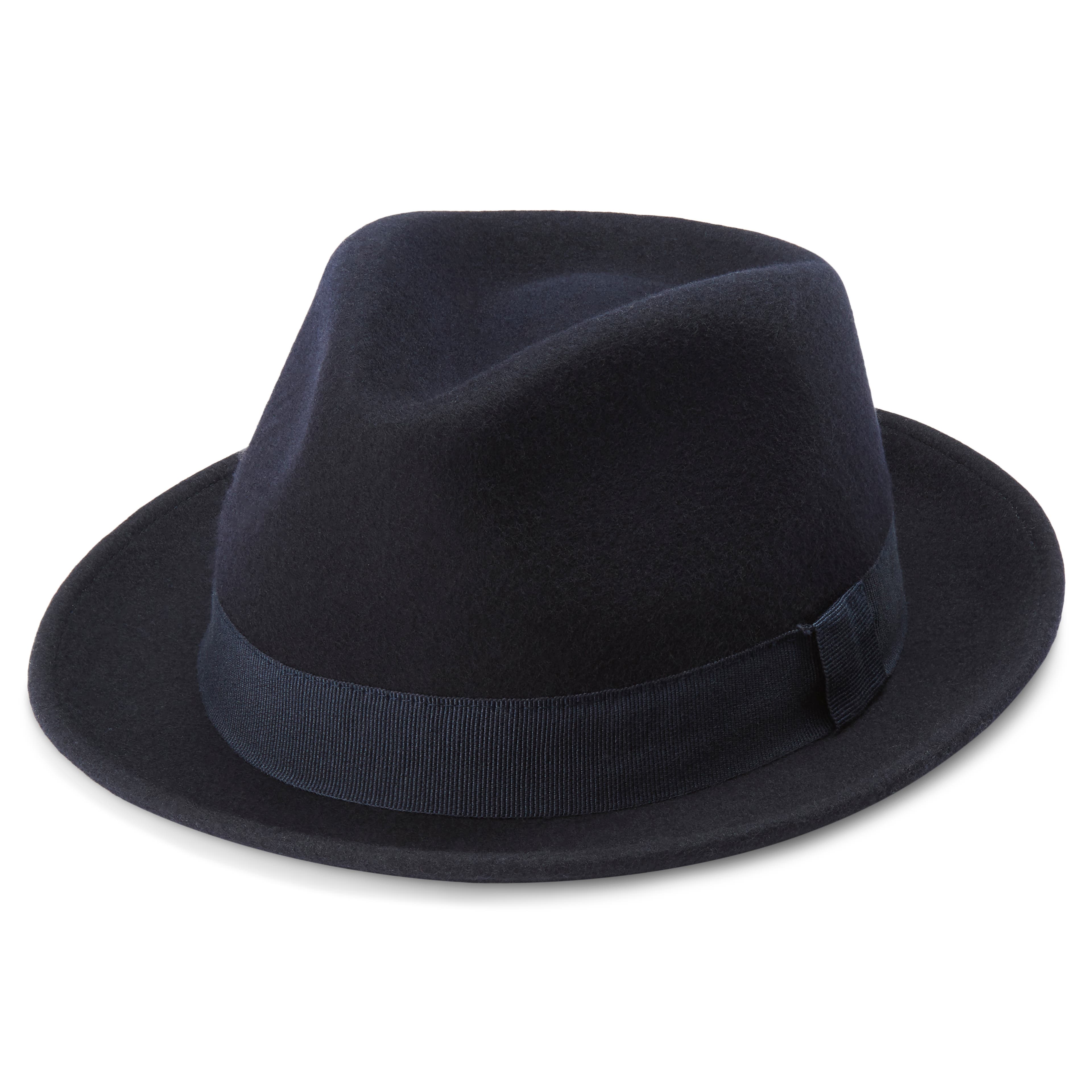 Tomasso tmavomodrý klobúk Moda v štýle trilby