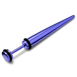 Satago | 1/4" (6 mm) Purple Stainless Steel Faux Taper Earring