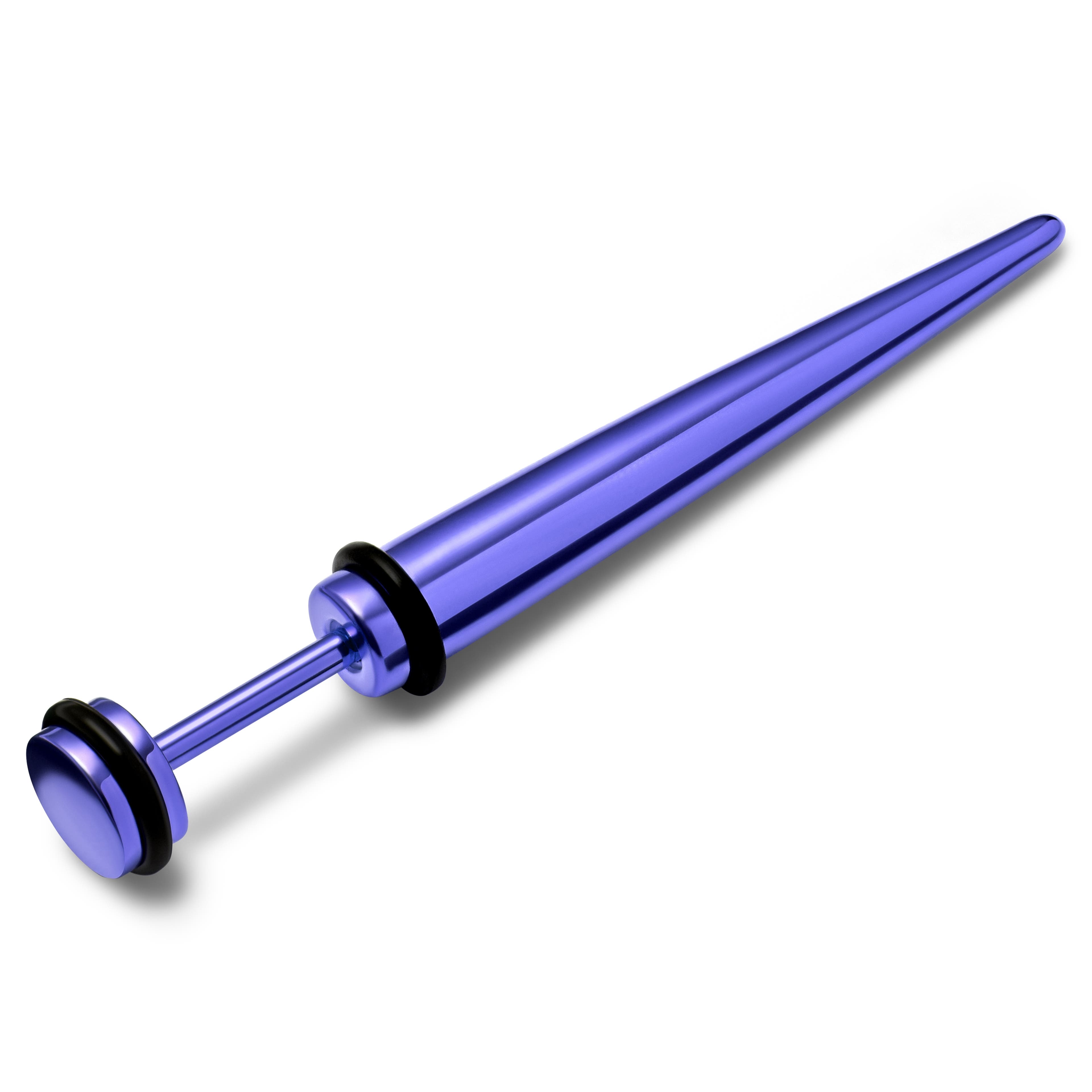 Satago | Faux Écarteur d'Oreille Taper en acier inoxydable violet 6 mm