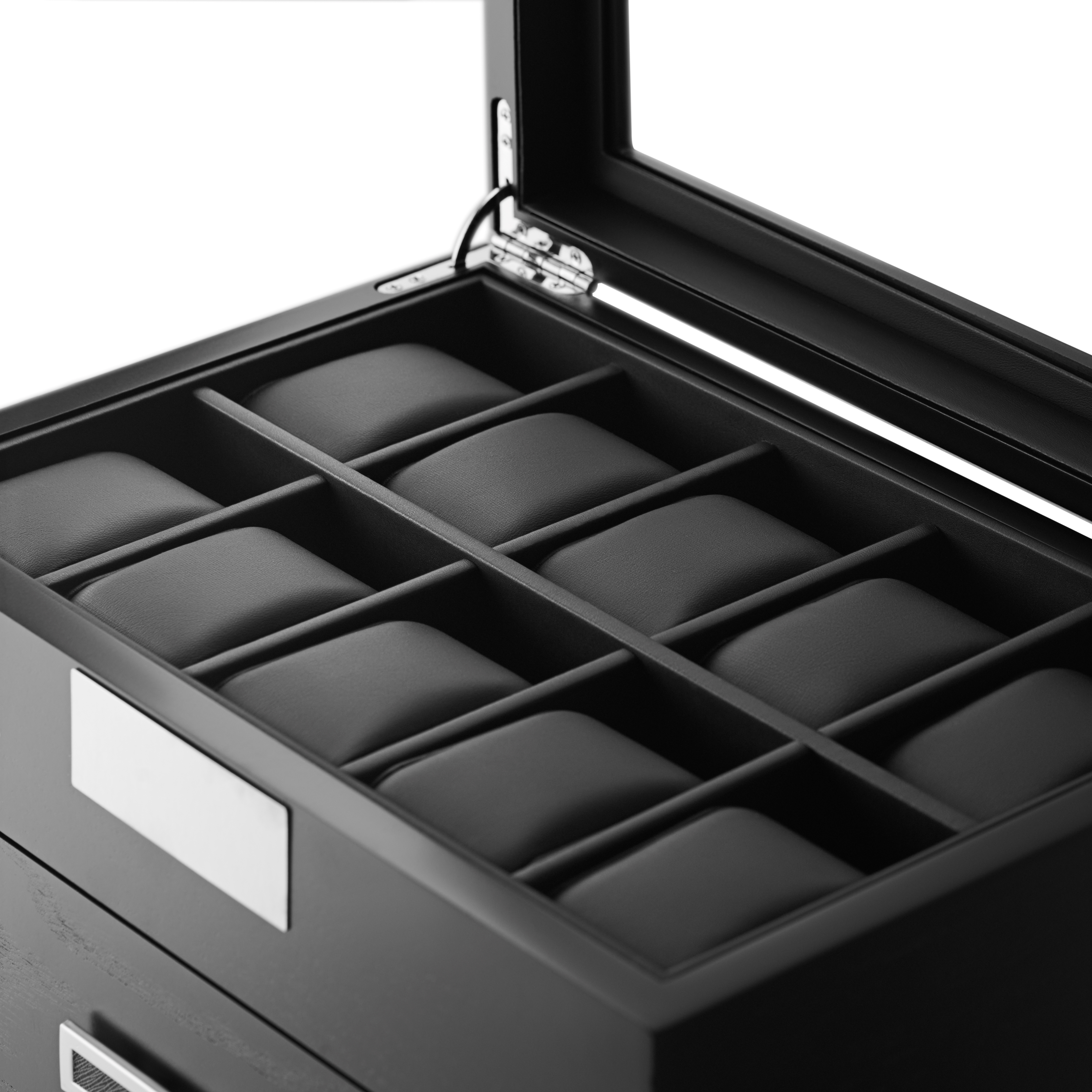 Кутия с черен фурнир за 30 часовника - 6