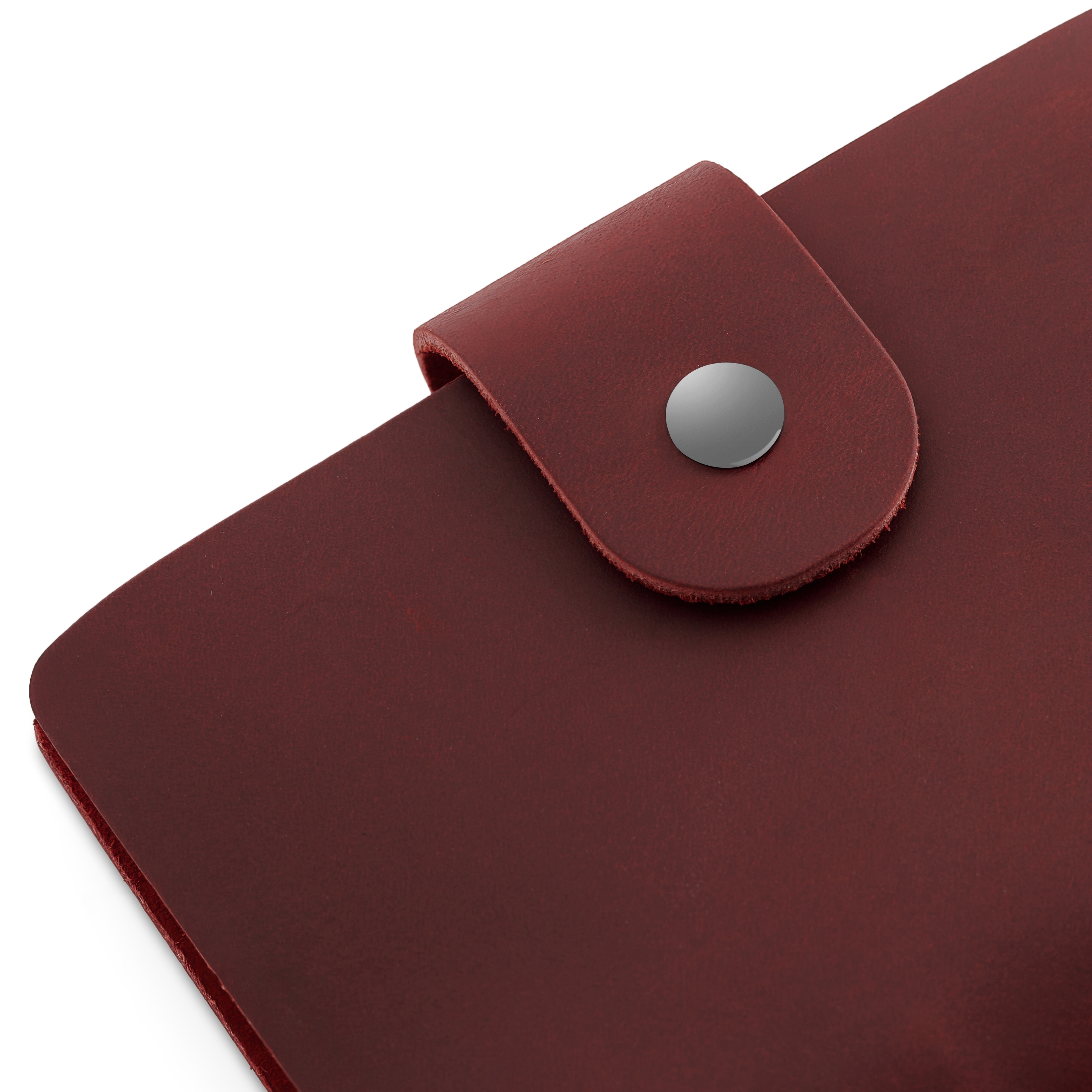 Notebook | Czerwona Skóra | Zapięcie na Guzik - 2