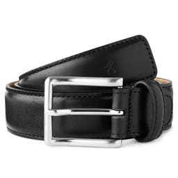 Franz Black Italian Leather Belt 