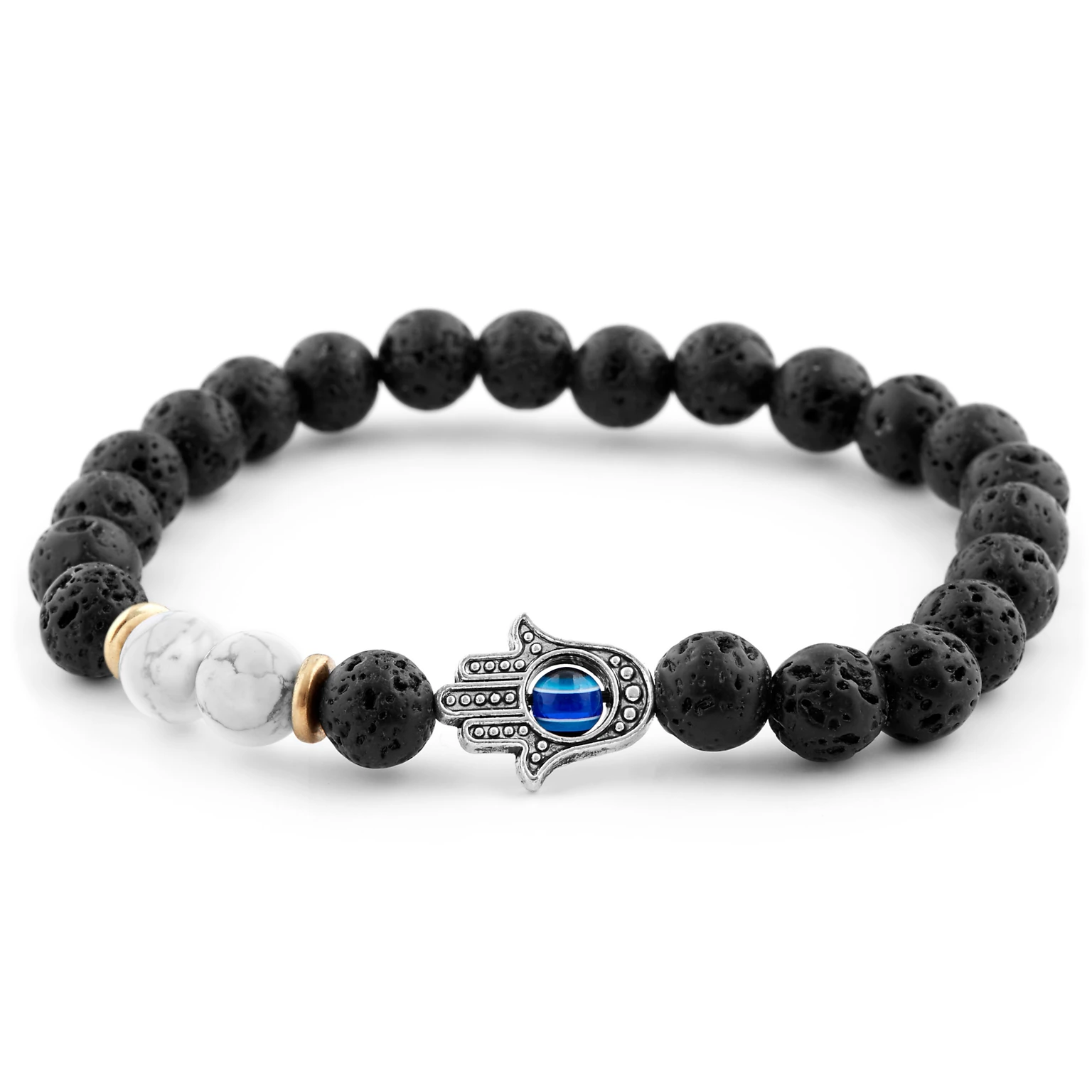 Bracelet pierre de lave blanche Bracelet pierre de lave blanche