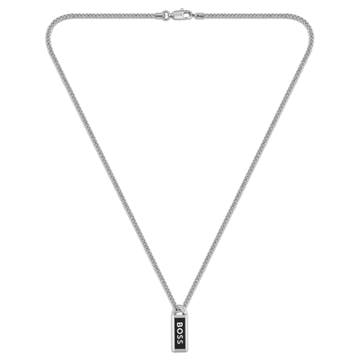 Silver-tone BOSS Kassy Emblem Necklace Silver-tone BOSS Kassy Emblem Necklace
