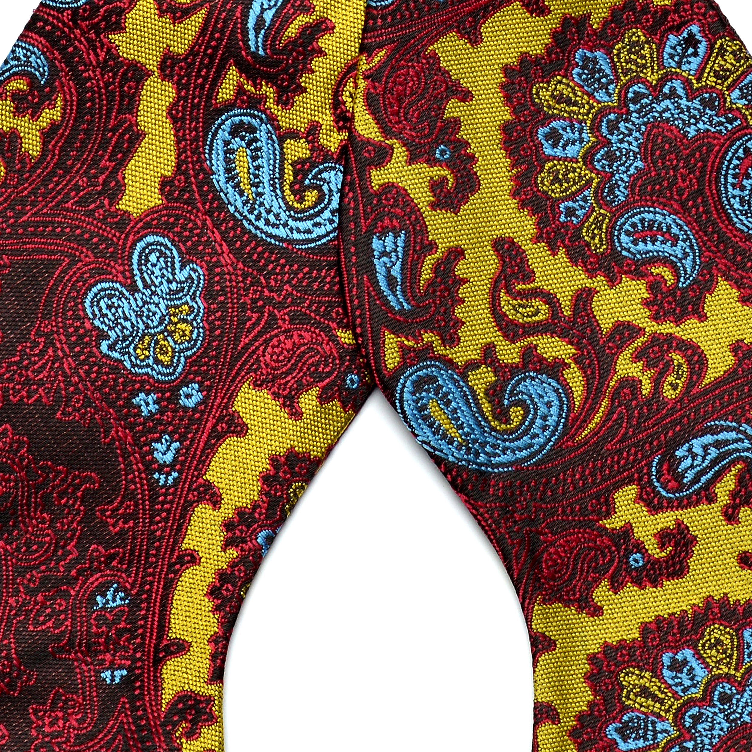 Papillon in seta bordeaux fantasia  - 2