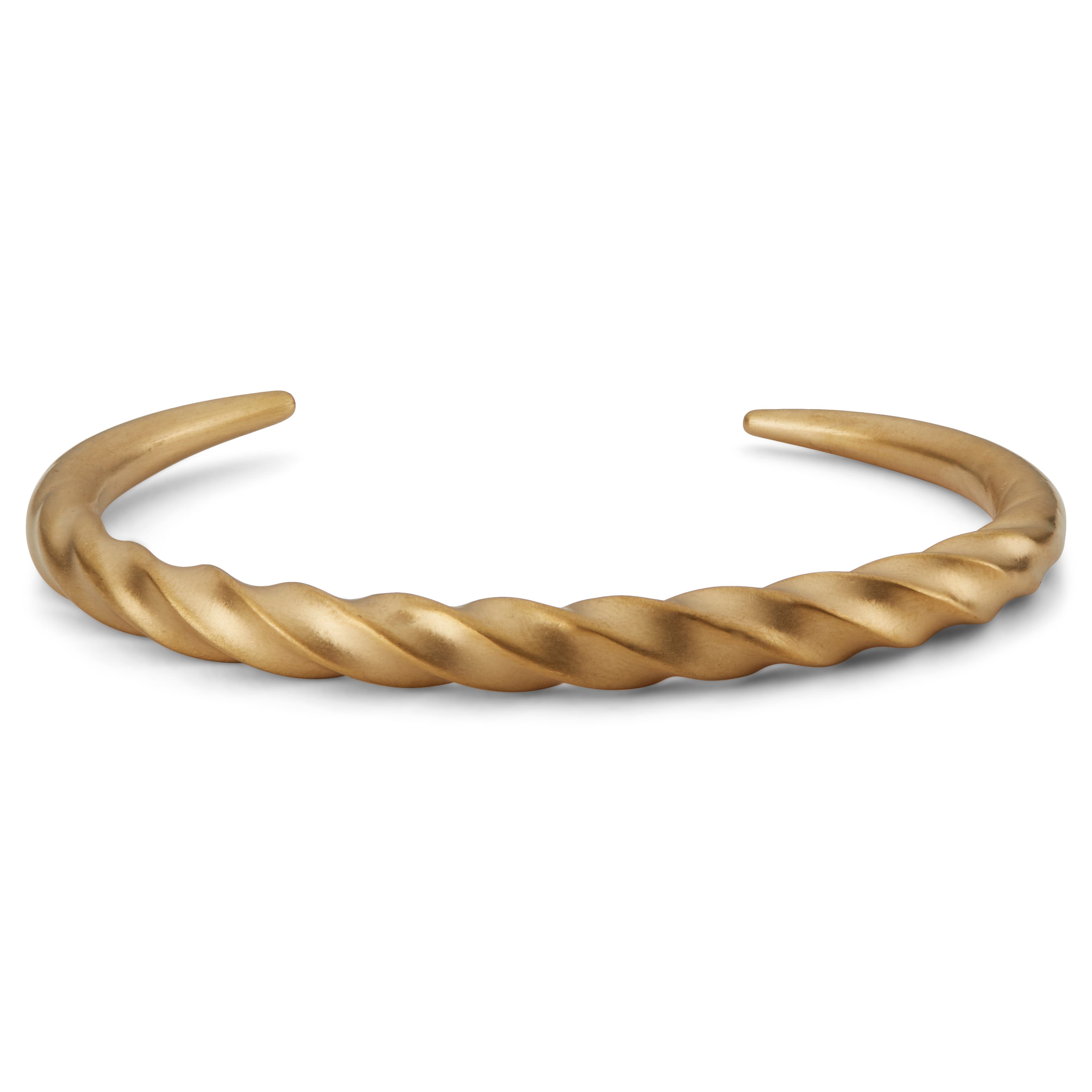 Bracelet manchette spirale doré