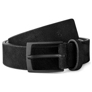 Cinturón de cuero negro Fritzl