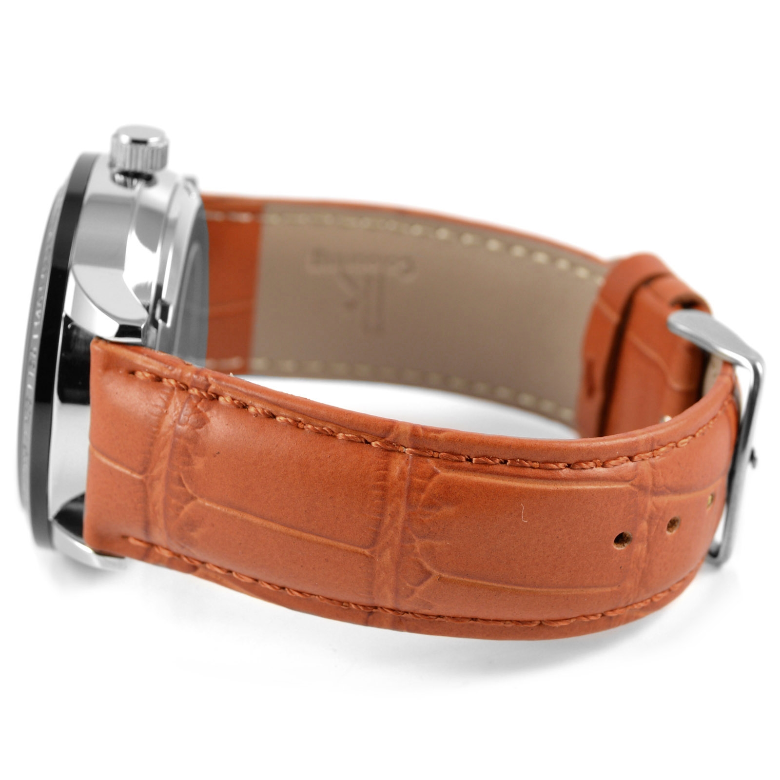 Brown Leather Rolat Watch - 4